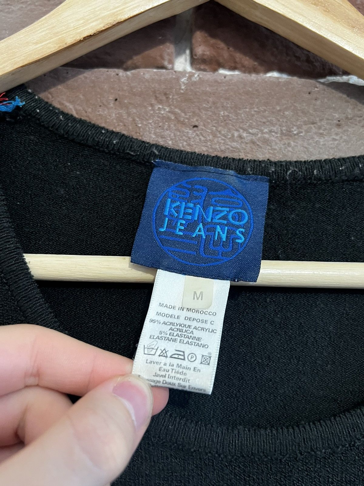 Kenzo Rare Vintage Kenzo Jeans Floral Knit Sweatshirt Womens Mediu Size M / US 6-8 / IT 42-44 - 9 Thumbnail