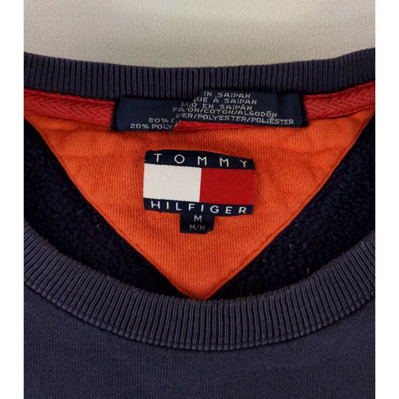 Tommy Hilfiger VINTAGE Tommy Hilfiger Sweatshirt Mens M Blue Distressed 90s Spellout Pullover Size US M / EU 48-50 / 2 - 3 Thumbnail