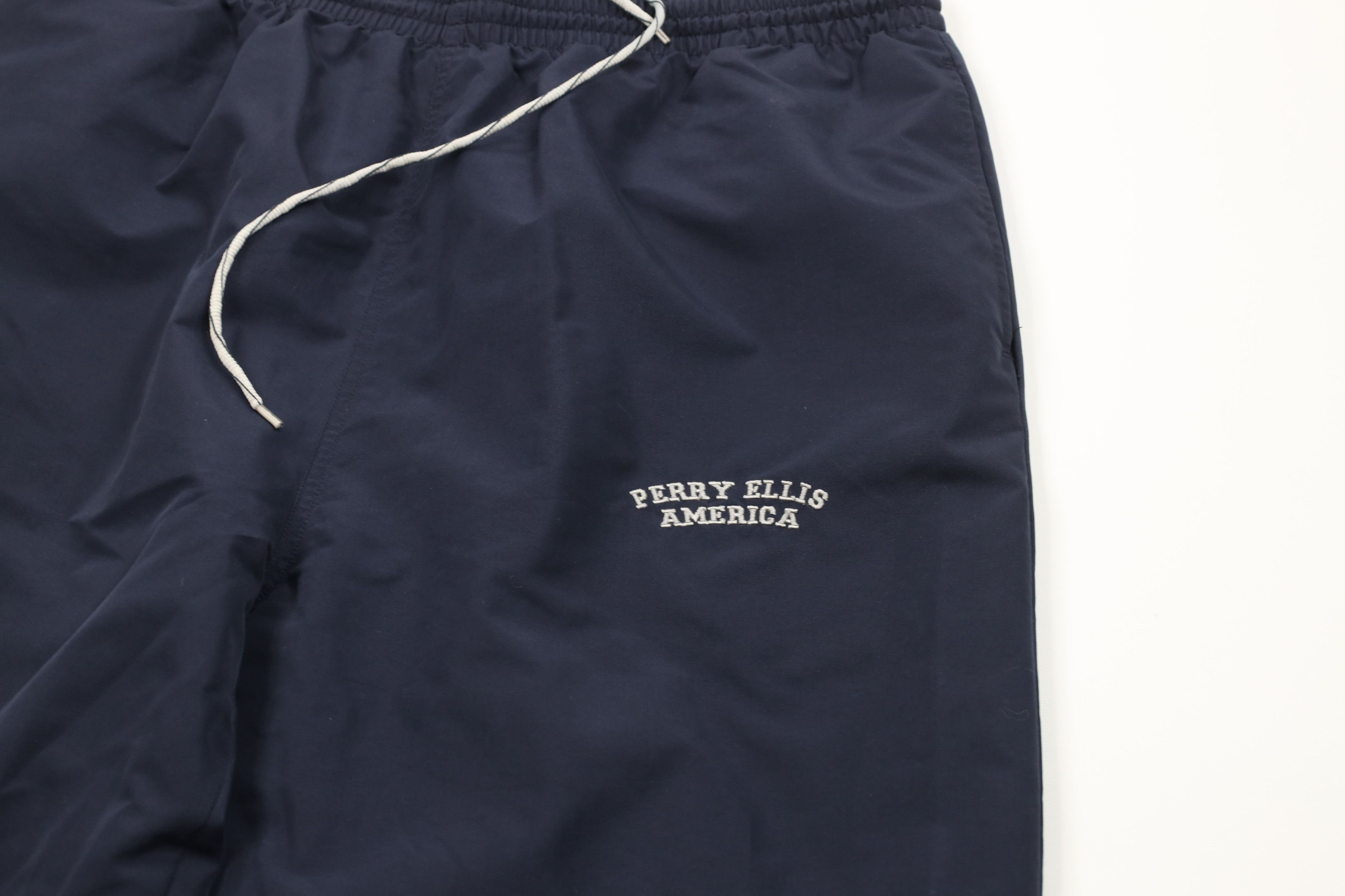 Vintage Vintage 90s Streetwear Tapered Windbreaker Pants Navy Blue Size US 38 / EU 54 - 5 Thumbnail