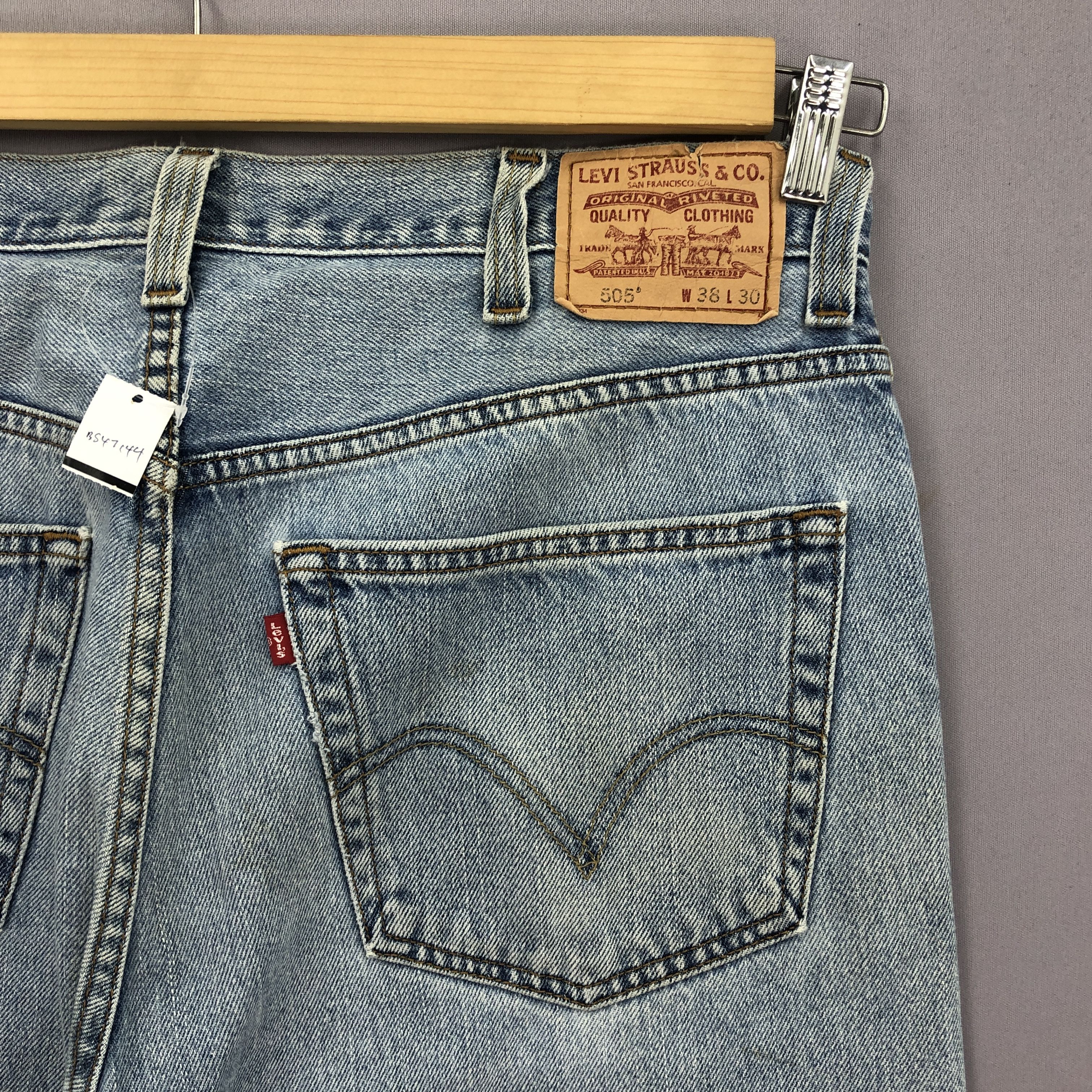 Levi's × Vintage Vintage Y2K Levis 505 Jeans Levi's Stonewash Faded Denim Size US 38 / EU 54 - 5 Thumbnail