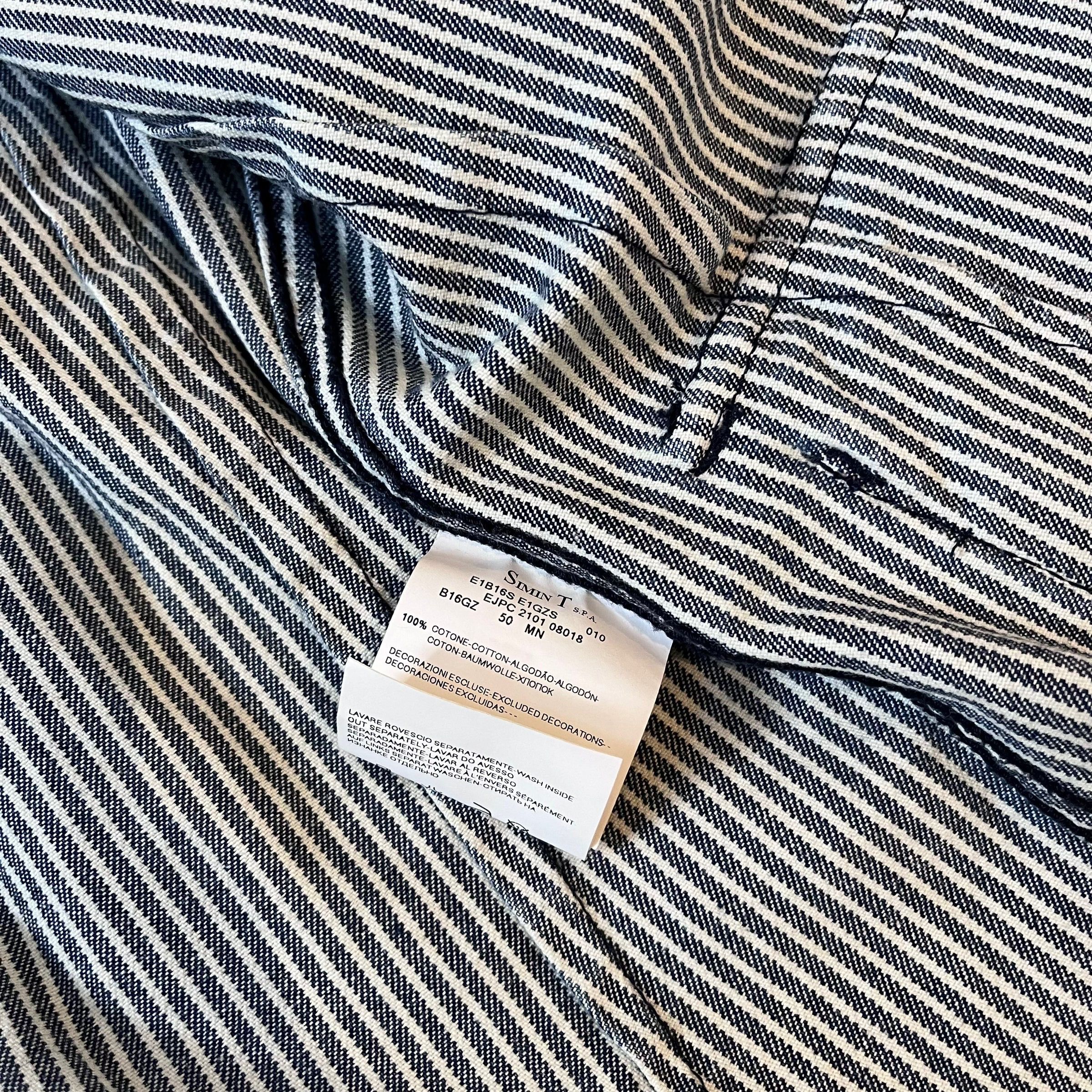 Armani Vintage Y2K Men's Emporio Armani Striped Workwear Jacket Size US M / EU 48-50 / 2 - 4 Thumbnail