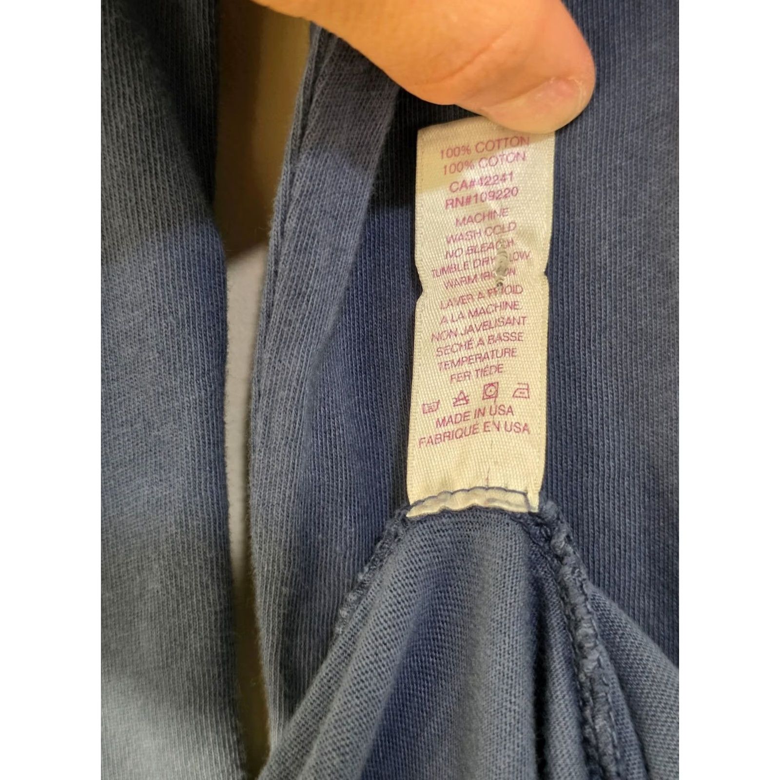 Velvet Velvet by Graham & Spencer Shirt Women S Henley Dress Blue 100% Cotton Long Sleeve Mini Size S / US 4 / IT 40 - 3 Thumbnail