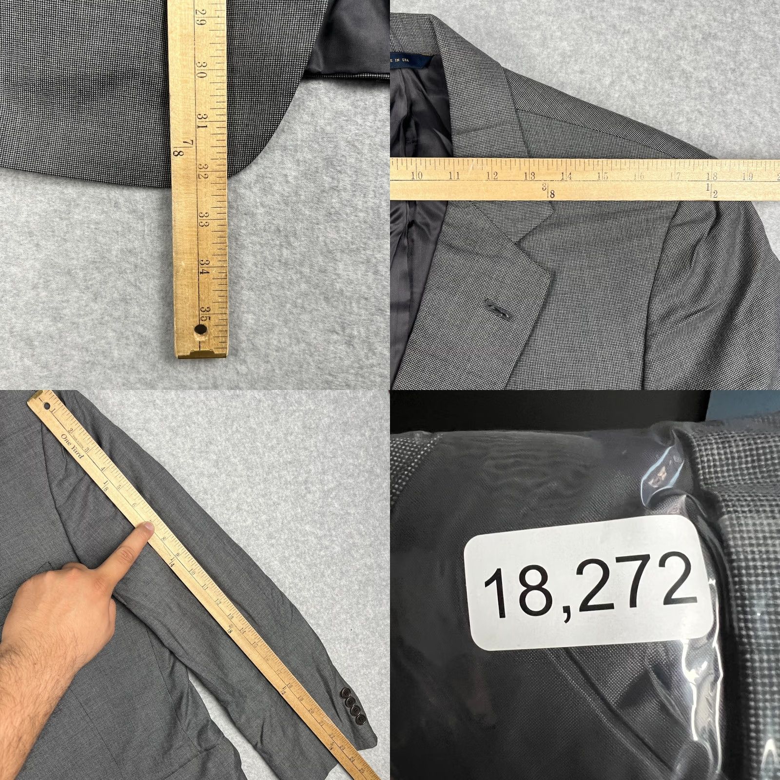 Brooks Brothers Brooks Brothers Loro Piana Wool Blazer 39R Mens Grey Suit Jacket Size 40R - 8 Thumbnail