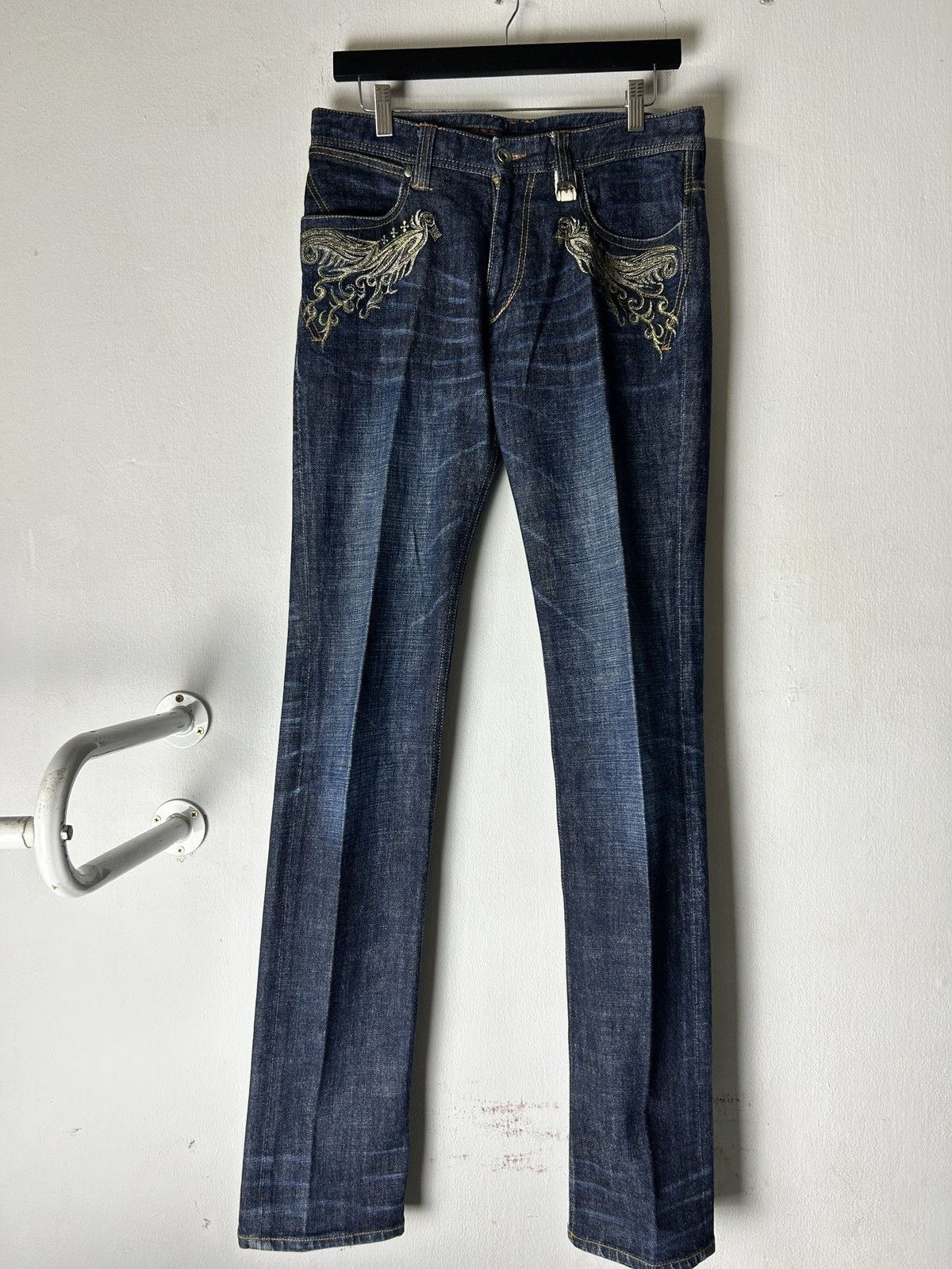 Nicole Club Nicole Club Tribal Embroidered Denim Jeans Y2K Tornado mart Size US 31 - 8 Thumbnail