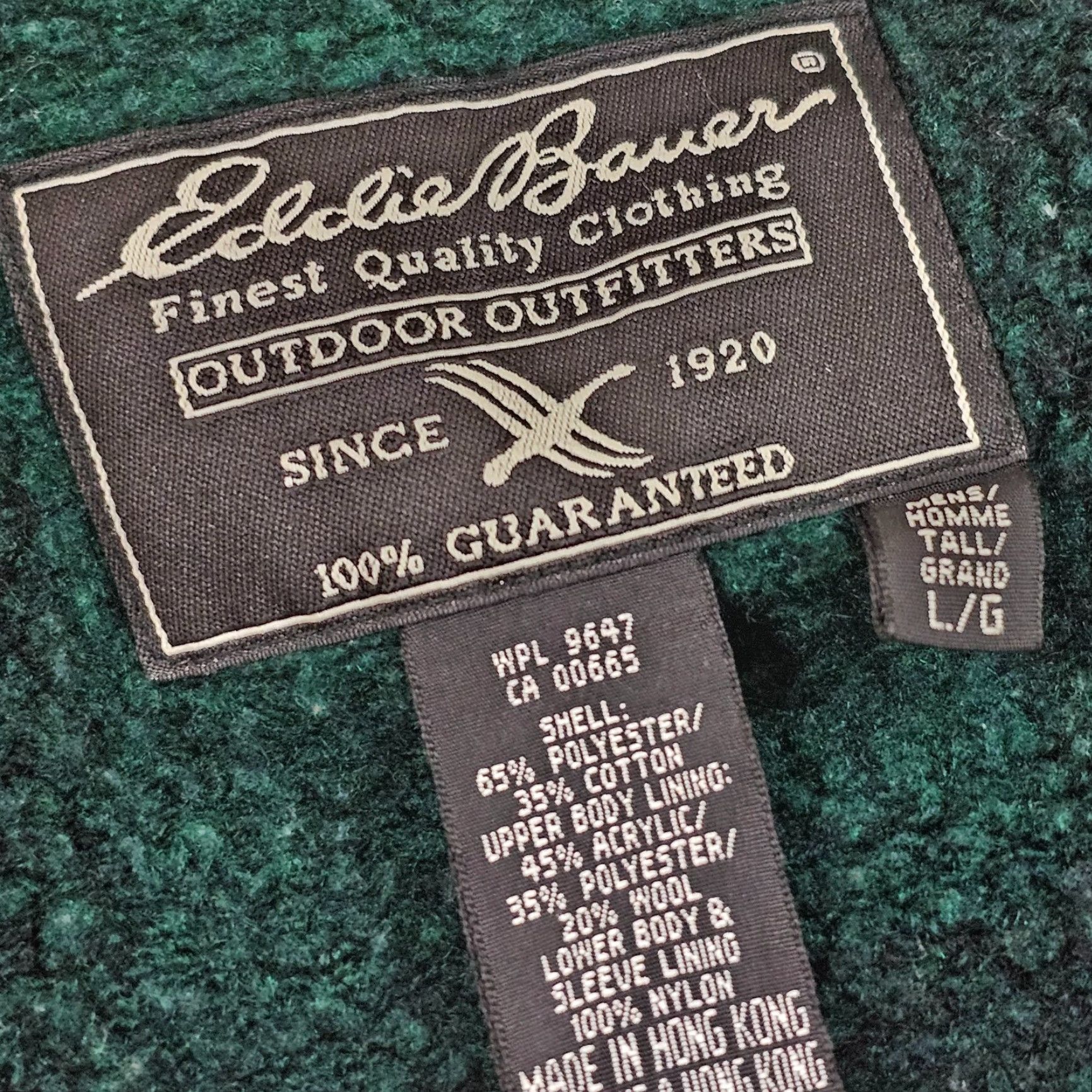 Eddie Bauer VINTAGE Eddie Bauer Jacket Mens L Yellow Field Fleece Lined Hong Kong Rain Coat Full Zip Lined Pockets Regular Size L Tall 90s/Concert/Workwear Mens Size US L / EU 52-54 / 3 - 7 Thumbnail