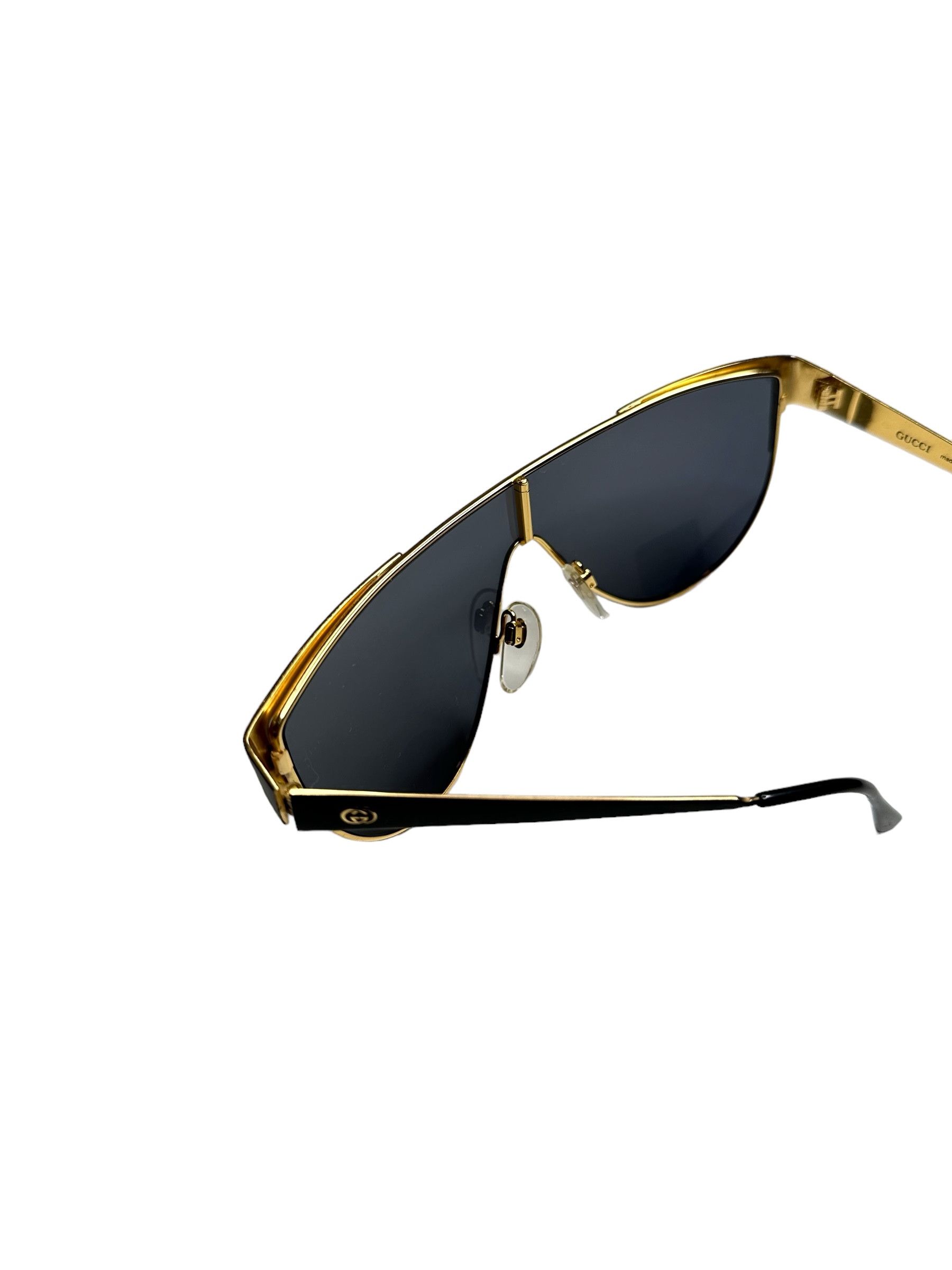 Gucci 1980’s Gucci Black Gold Monolense Rare Sunglasses Size ONE SIZE - 10 Thumbnail