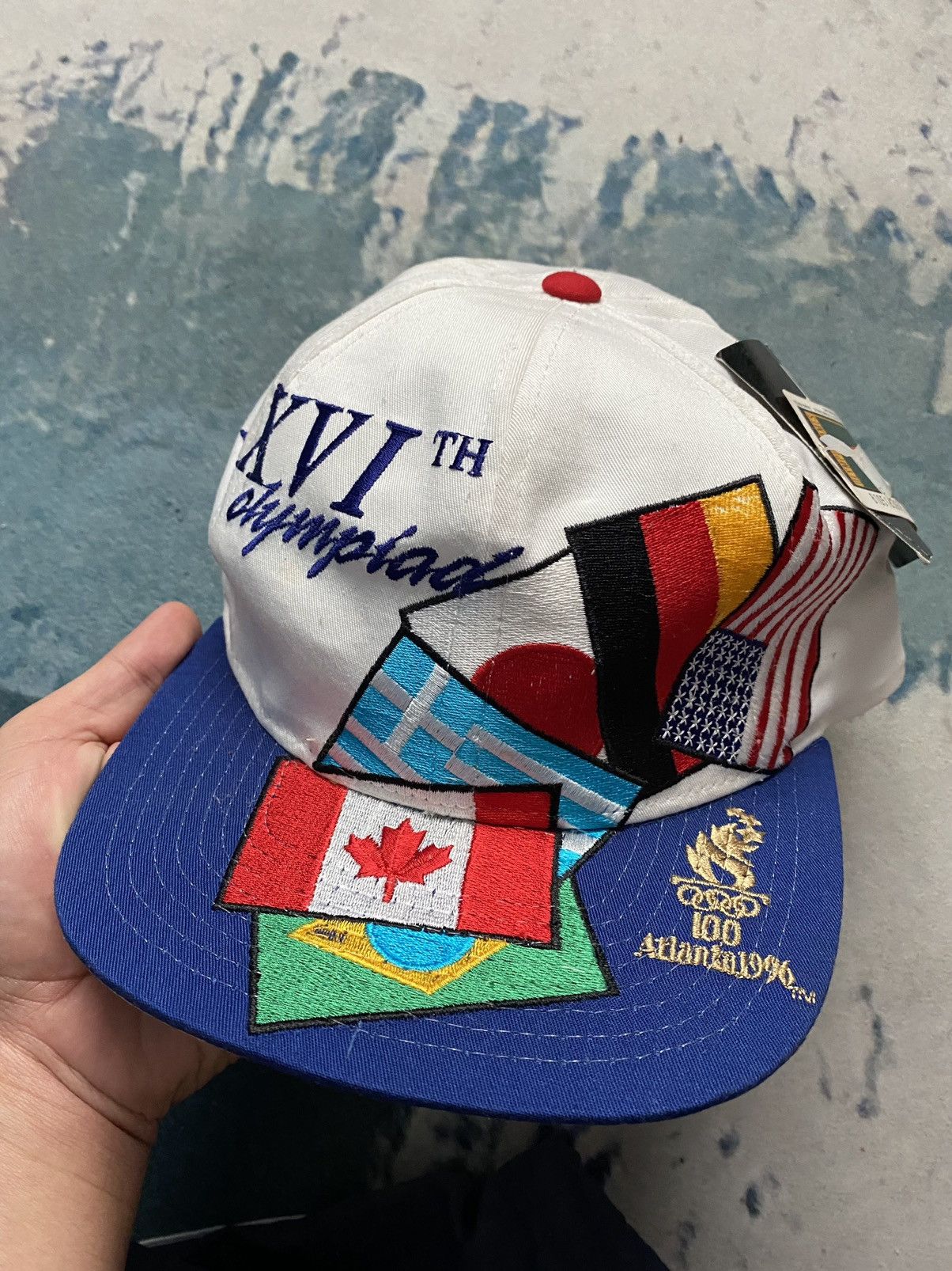 Starter Vintage NWT Olympics USA Atlanta 1996 Snapback Cap Size ONE SIZE - 2 Thumbnail