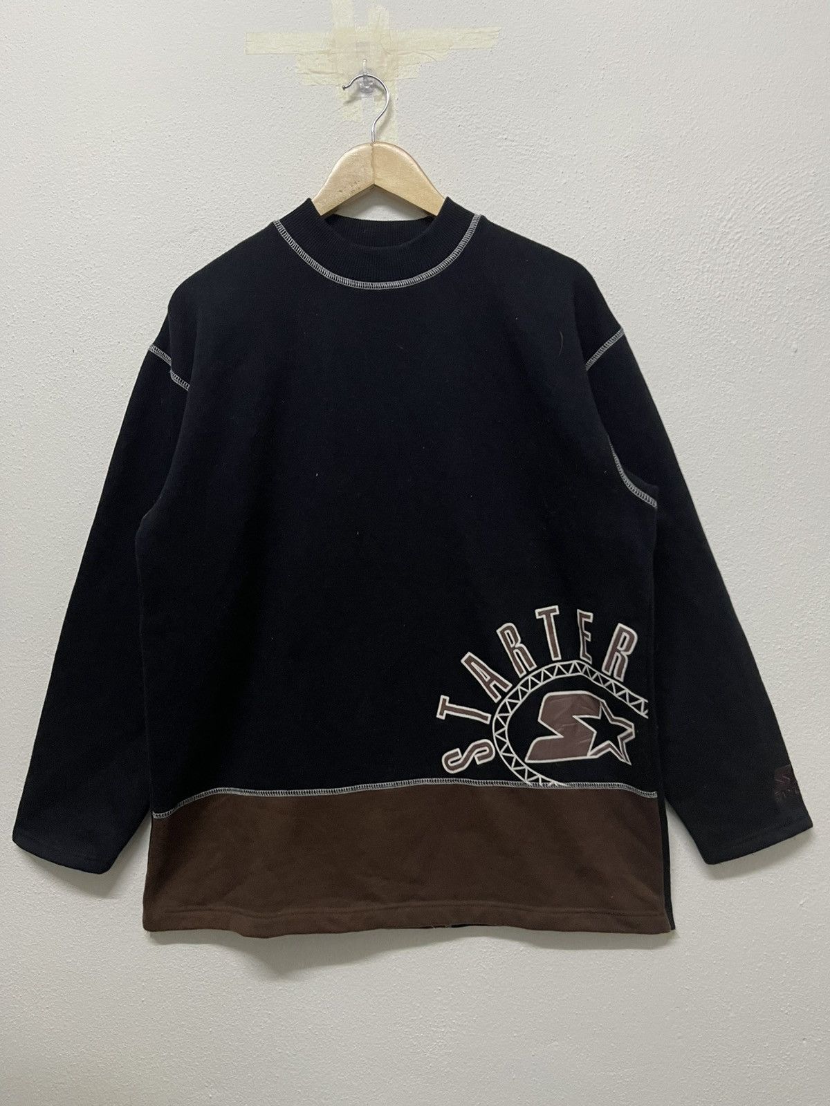 Starter × Vintage 90s STARTER BIG LOGO SWEATSHIRT Size US L / EU 52-54 / 3 - 1 Thumbnail
