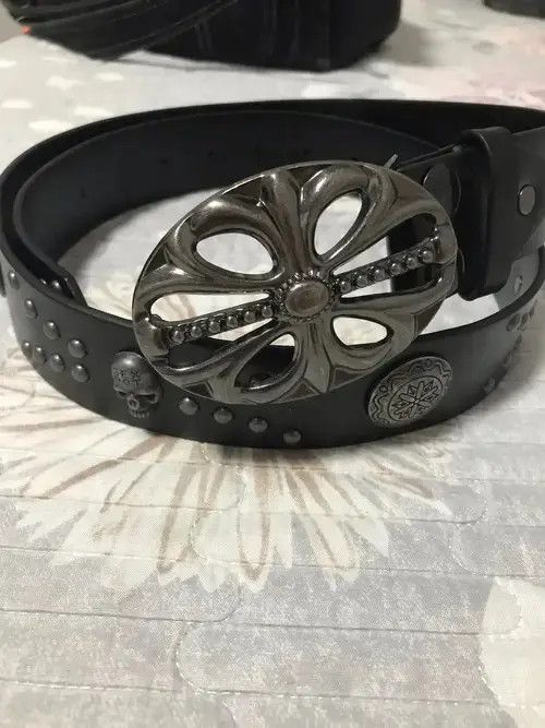Japanese Brand Belt Bohemian Style Belt Skeleton Head Size 40 - 2 Thumbnail