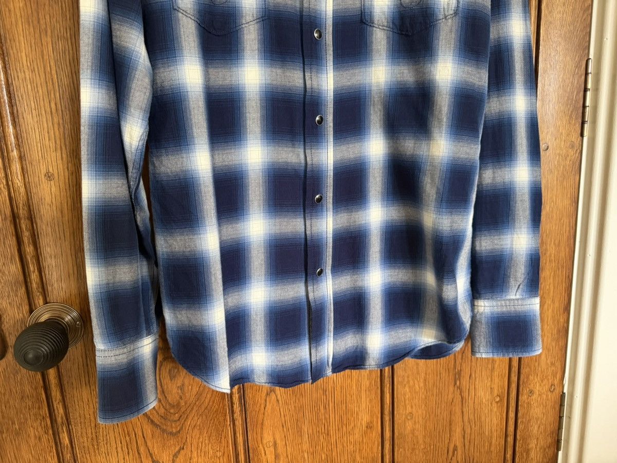 Saint Laurent Paris FW16 Saint Laurent blue white shadow western flannel Hedi Size US S / EU 44-46 / 1 - 11 Thumbnail