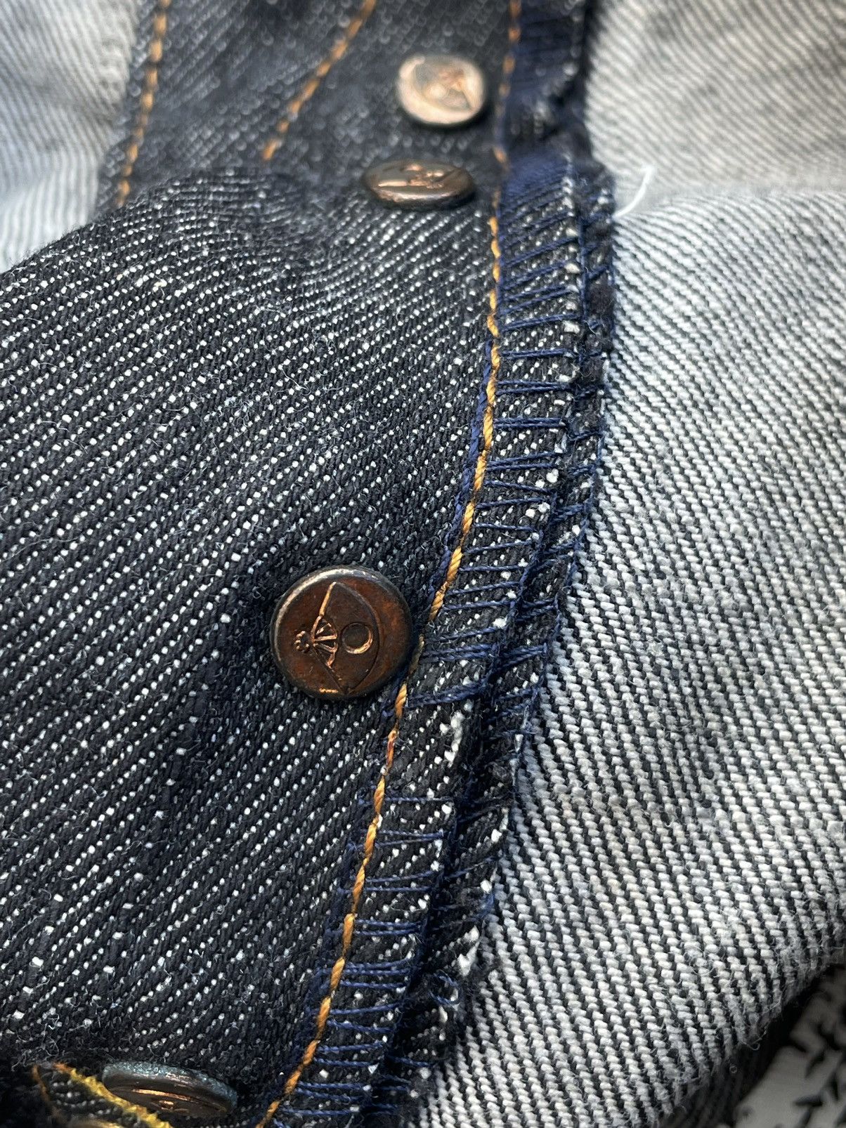Evisu × Japanese Brand × RMC Jeans Red Monkey Company Distressed Raw Selvedge Denim Size US 36 / EU 52 - 10 Thumbnail