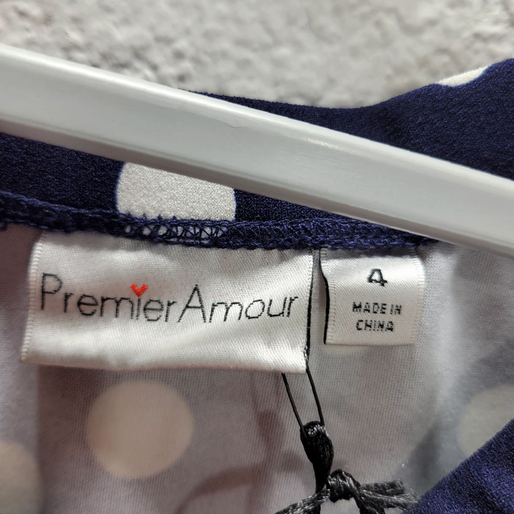Vintage Premier Amour Blue White Polka Dot Bodycon Dress Formal Cocktail Sz 4 NWT Size S / US 4 / IT 40 - 3 Thumbnail
