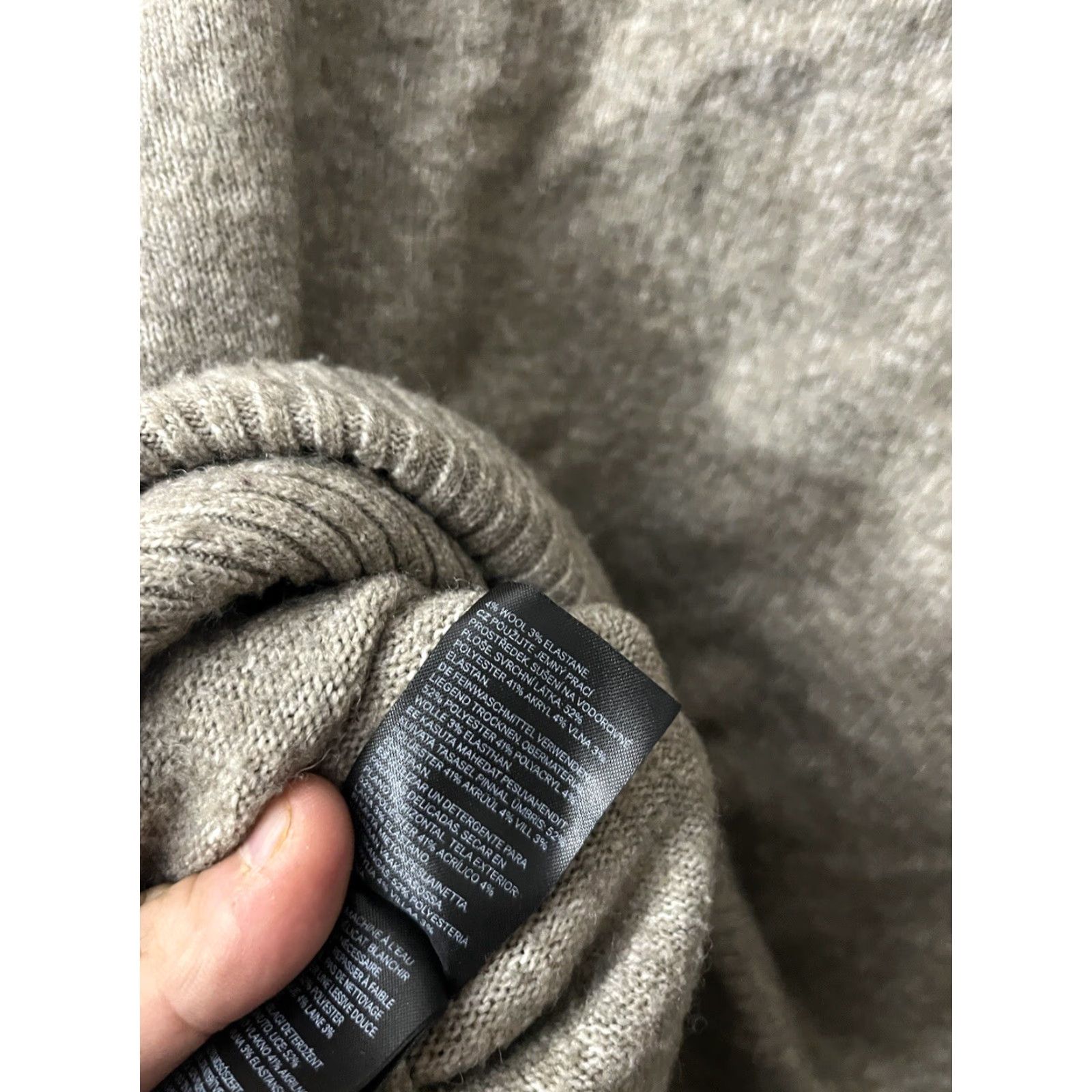 H&M H&M Womens Brown Cable-Knit Mock Neck Sweater Size M Pullover Stretch Cozy Casual Size M / US 6-8 / IT 42-44 - 4 Thumbnail