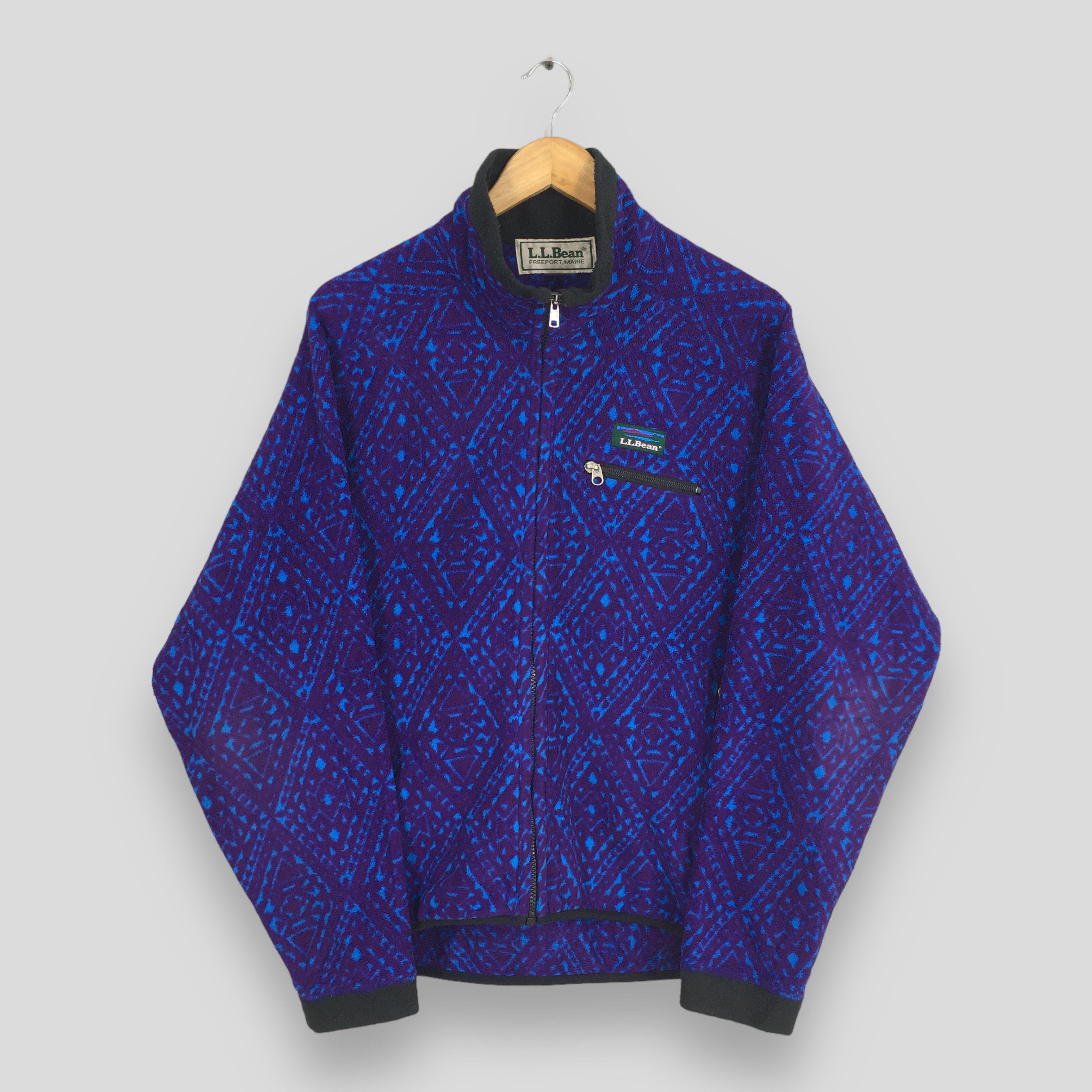 Vintage LL Bean Fleece Aztec Navajo Sweatshirt Medium