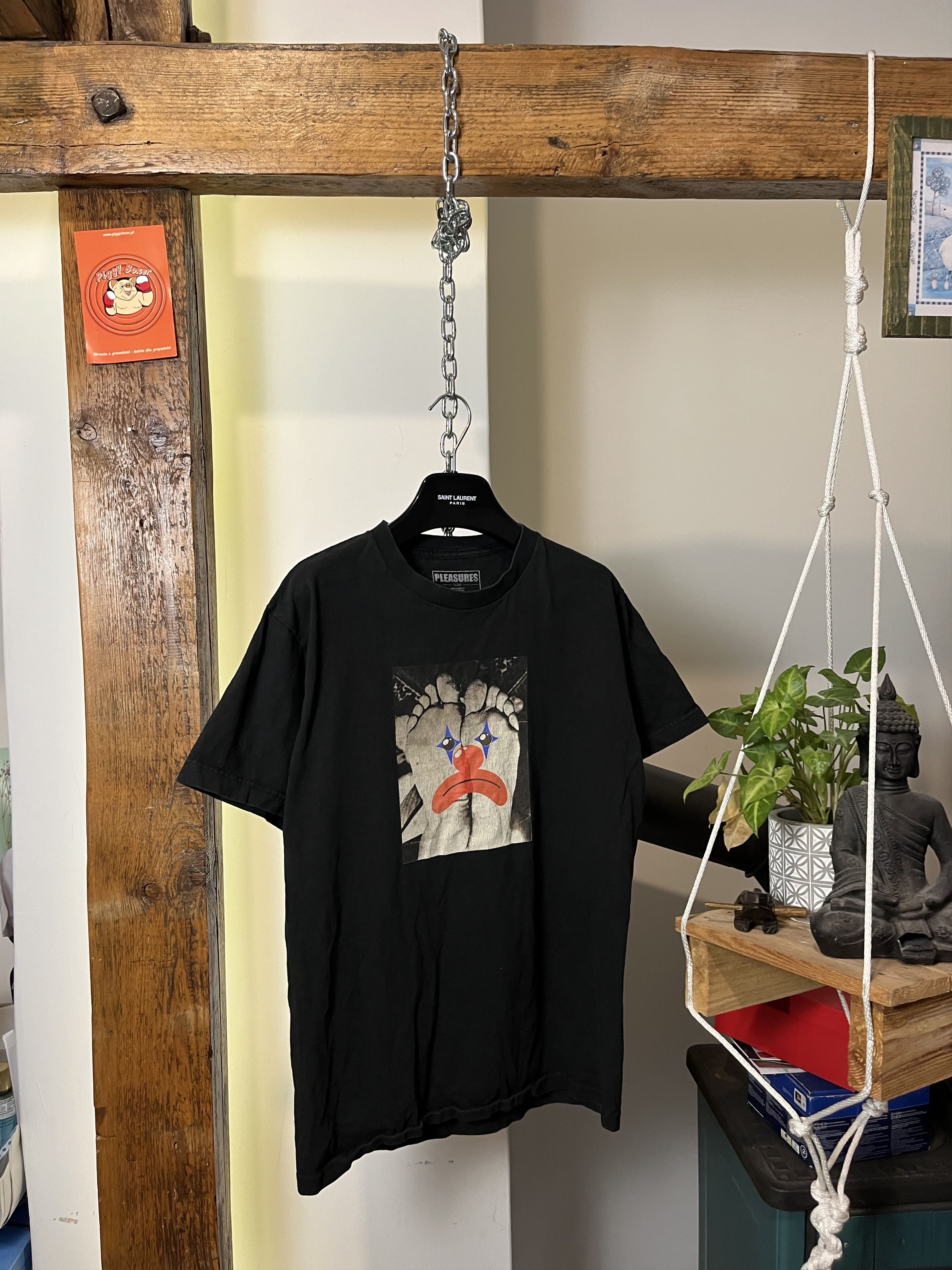 Pleasures Pleasures „Clown Feet” Shirt Sleeve T-Shirt Black Size US M / EU 48-50 / 2 - 1 Thumbnail