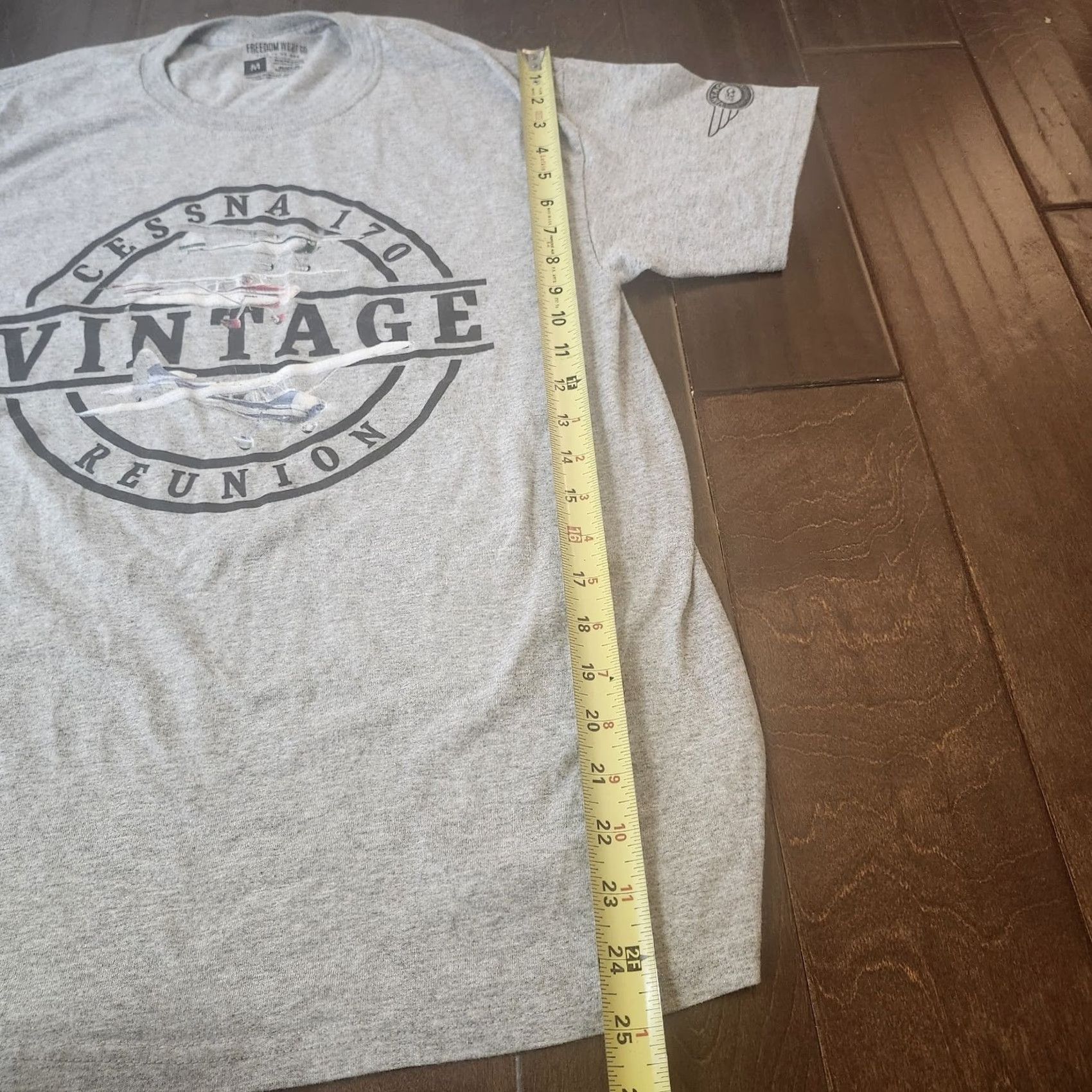 Vintage Cessna 170 Graphic Print T Shirt Vintage Reunion Mens Medium Gray Crew Neck Short Sleeve Cotton Polyester Bre breathable USA Freedom Wear Size US M / EU 48-50 / 2 - 7 Thumbnail