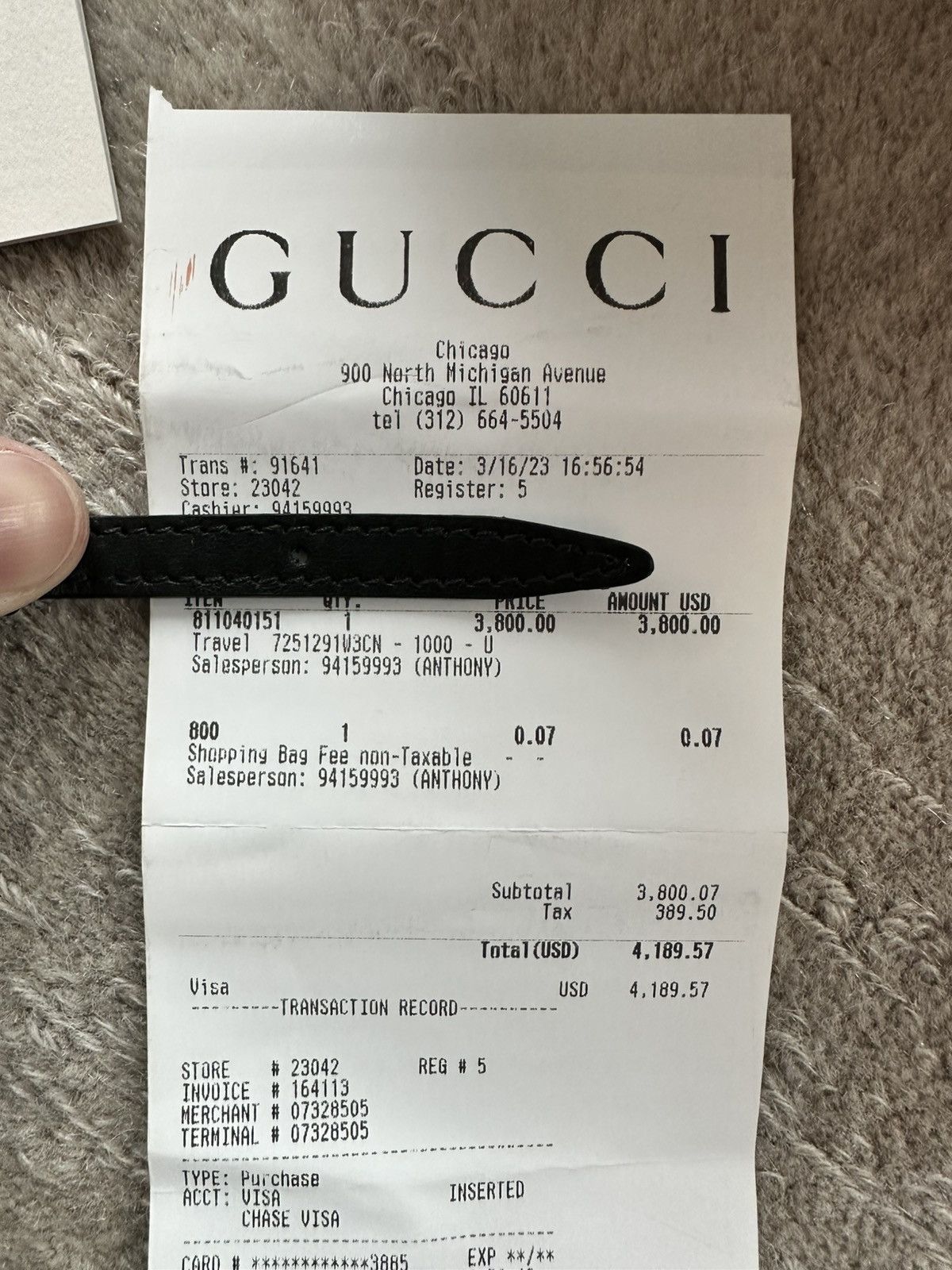 Gucci Black Leather GG Embossed Duffle Size ONE SIZE - 9 Thumbnail