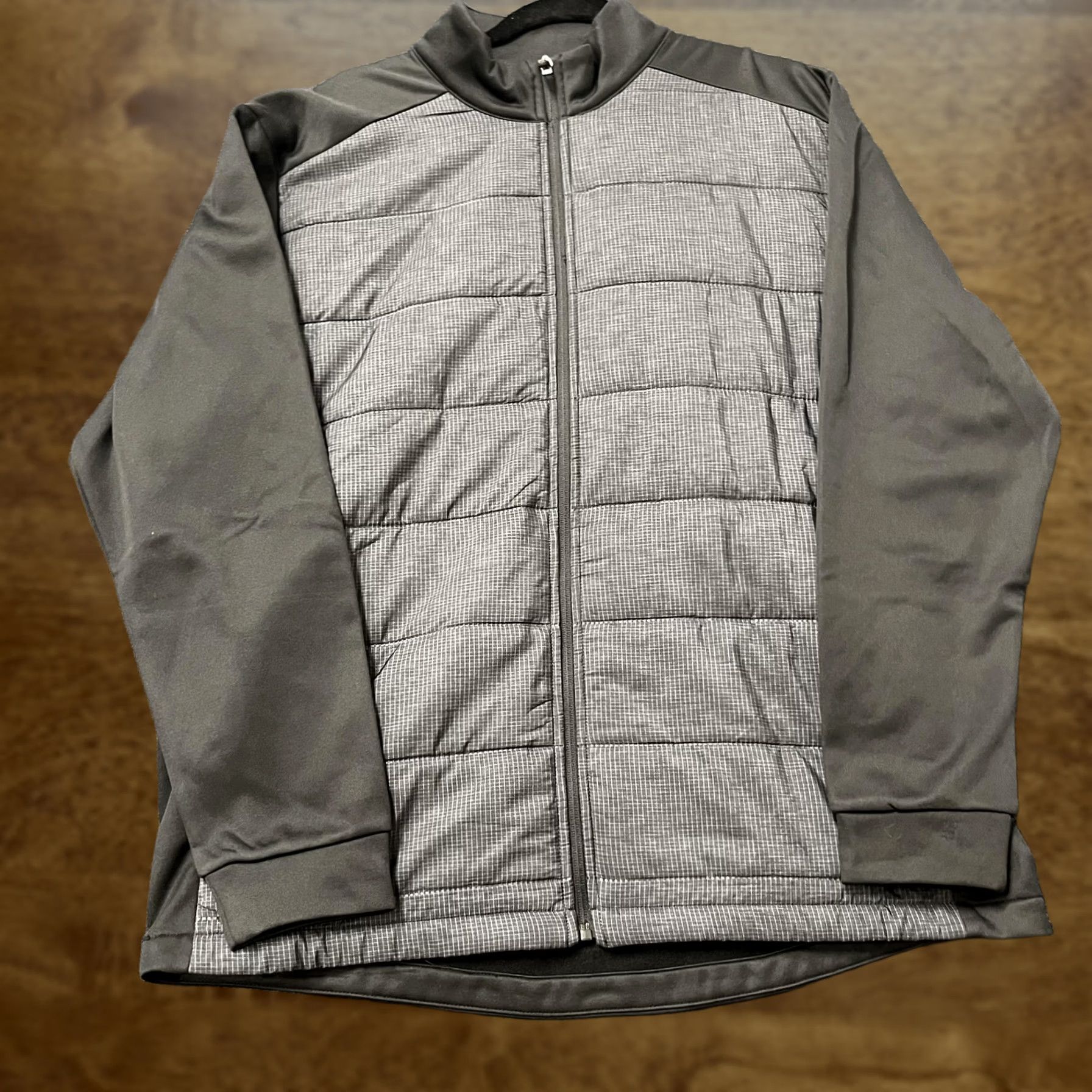 PGA Tour PGA TOUR Jacket Mens L Gray Quilted Full Zip Insulated Golf Check SU3152 Size US L / EU 52-54 / 3 - 1 Thumbnail