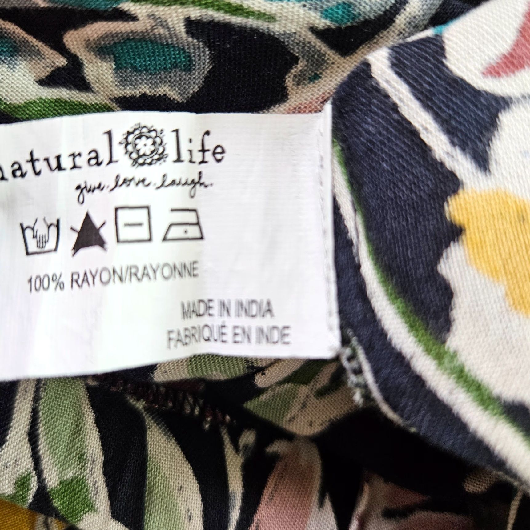 Vintage Natural Life Womens Maxi Dress Size Medium Black Floral 3/4 Sleeve Rayon Long Summer Spring Womens Size M / US 6-8 / IT 42-44 - 4 Thumbnail
