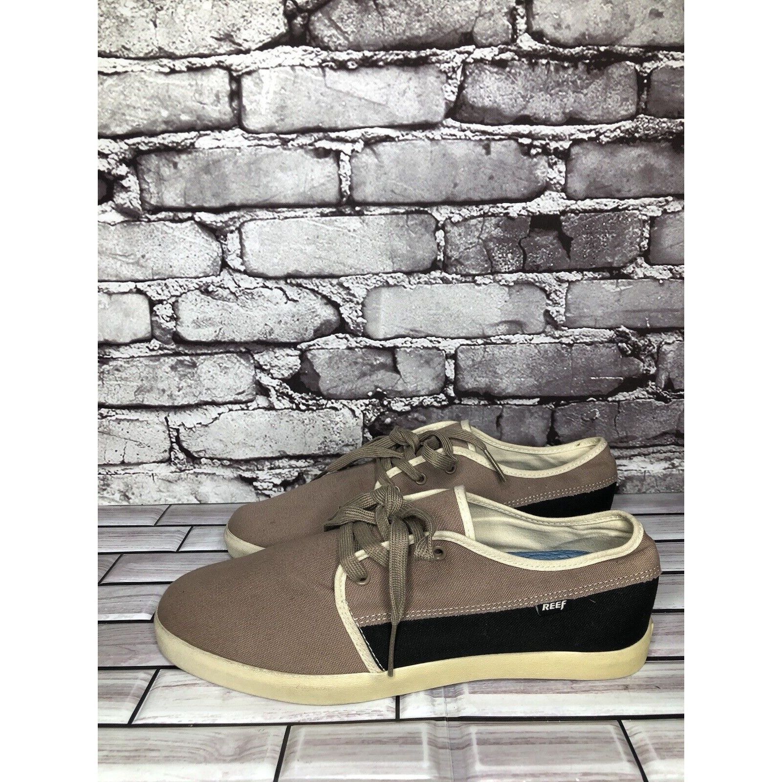REEF REEF RF-003002 SEA CAPTAIN Gray Canvas Fabric Lace Up Casual Size US 10 / EU 43 - 8 Thumbnail