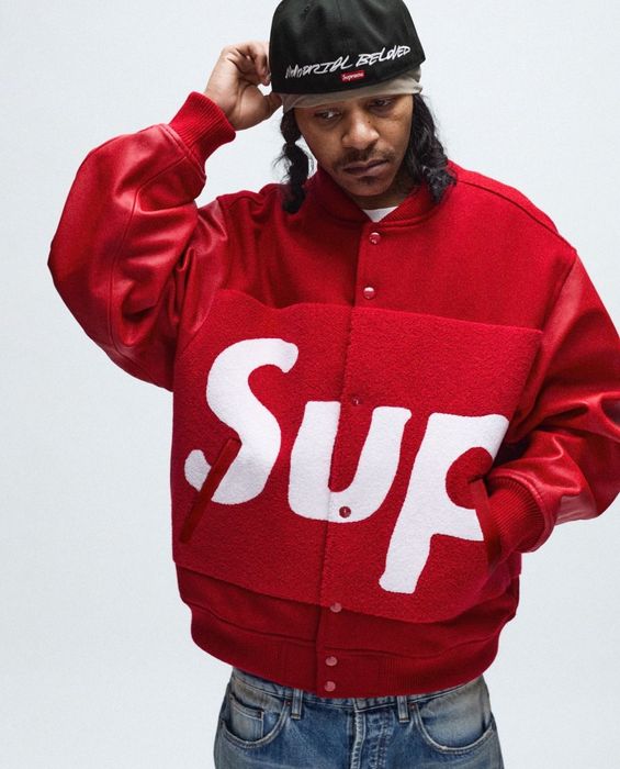 Supreme big 2024 letter jacket