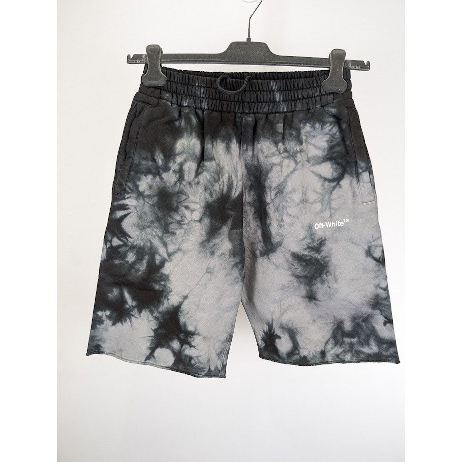 Off-White o1rshd1 Diag Tie Dye Sweatshorts in Warm Grey White Size US 30 / EU 46 - 7 Thumbnail
