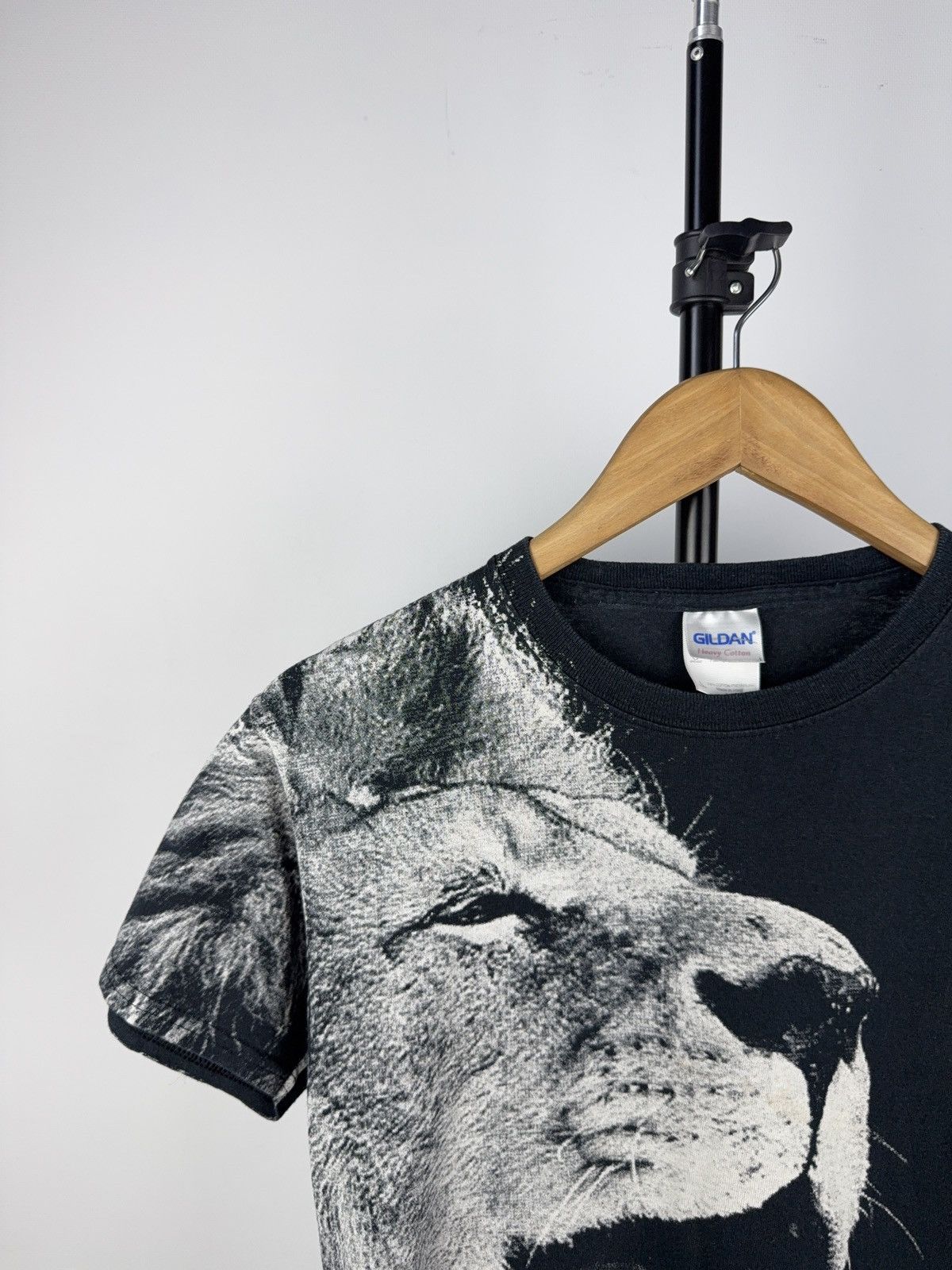 The Mountain × Vintage San Diego Zoo Lion Tee Black Big Graphic Animal Print Size L / US 10 / IT 46 - 2 Thumbnail