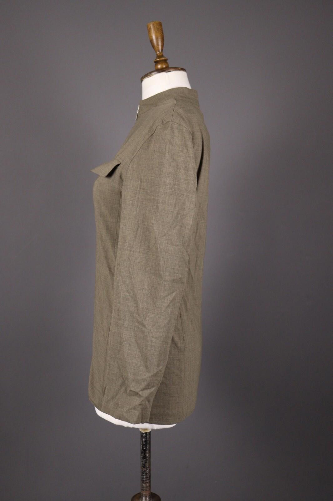Designer Max Mara Wool Plus Lycra Brown Jacket Size USA 4 GB 8 Size S / US 4 / IT 40 - 4 Thumbnail