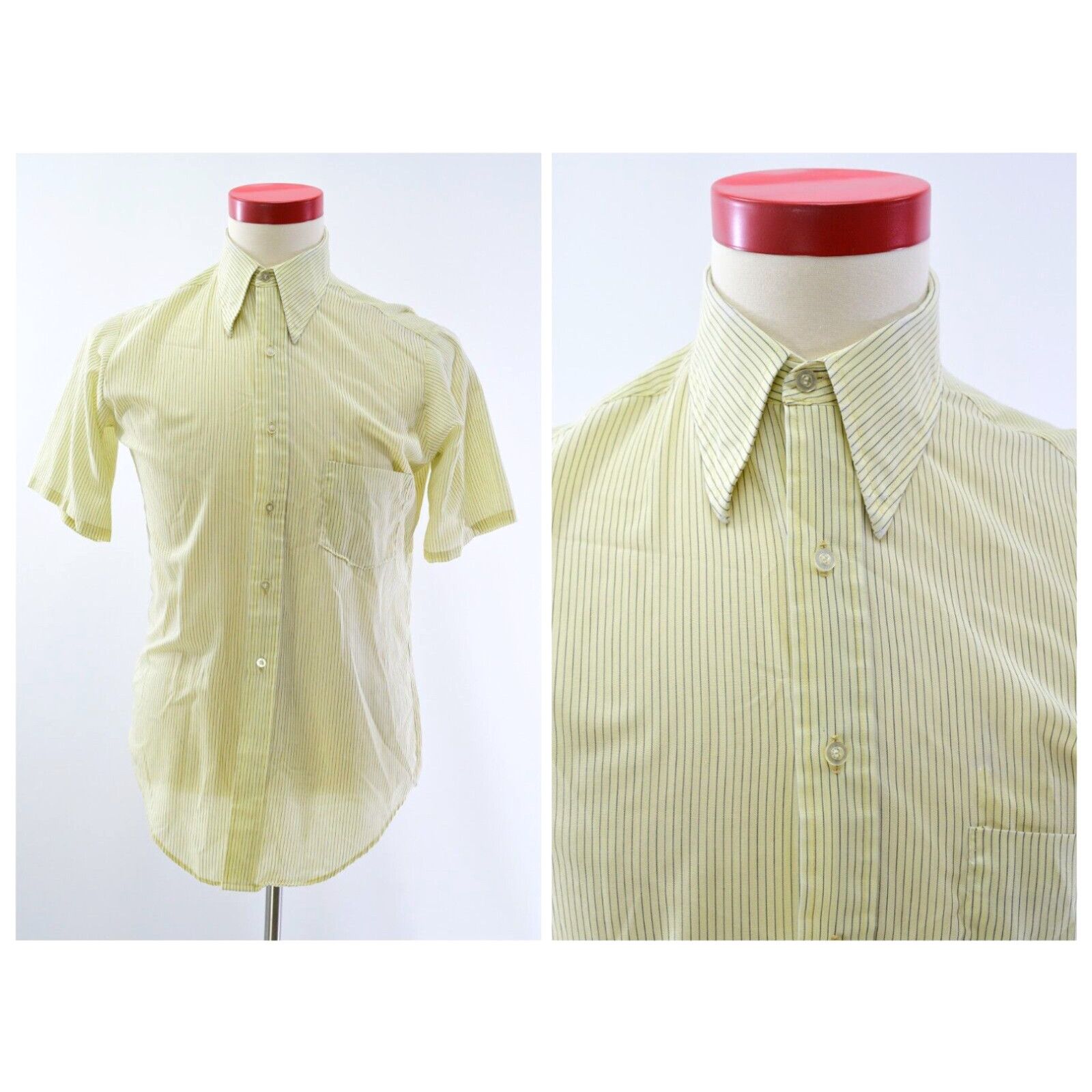 Mens 70s butterfly collar shirts deals