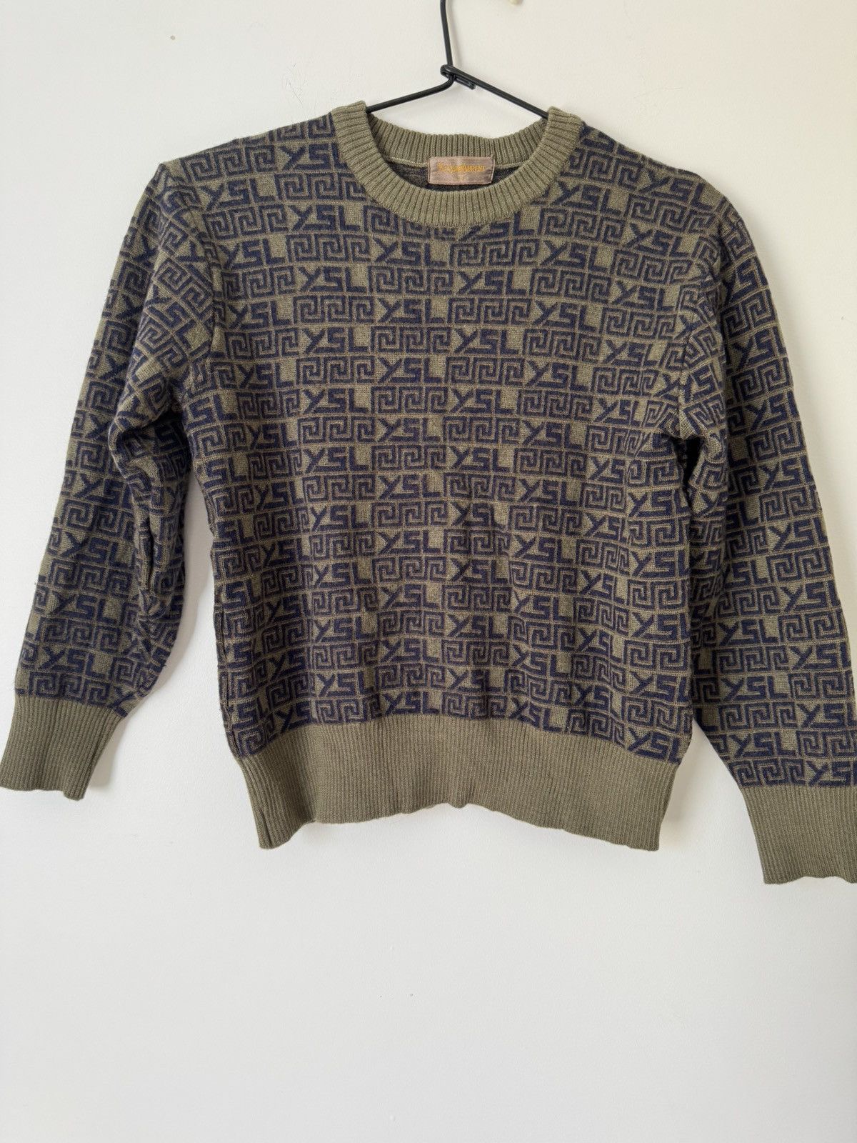 Vintage × Yves Saint Laurent Yves Saint Laurent ysl grey sweater Size S / US 4 / IT 40 - 1 Thumbnail