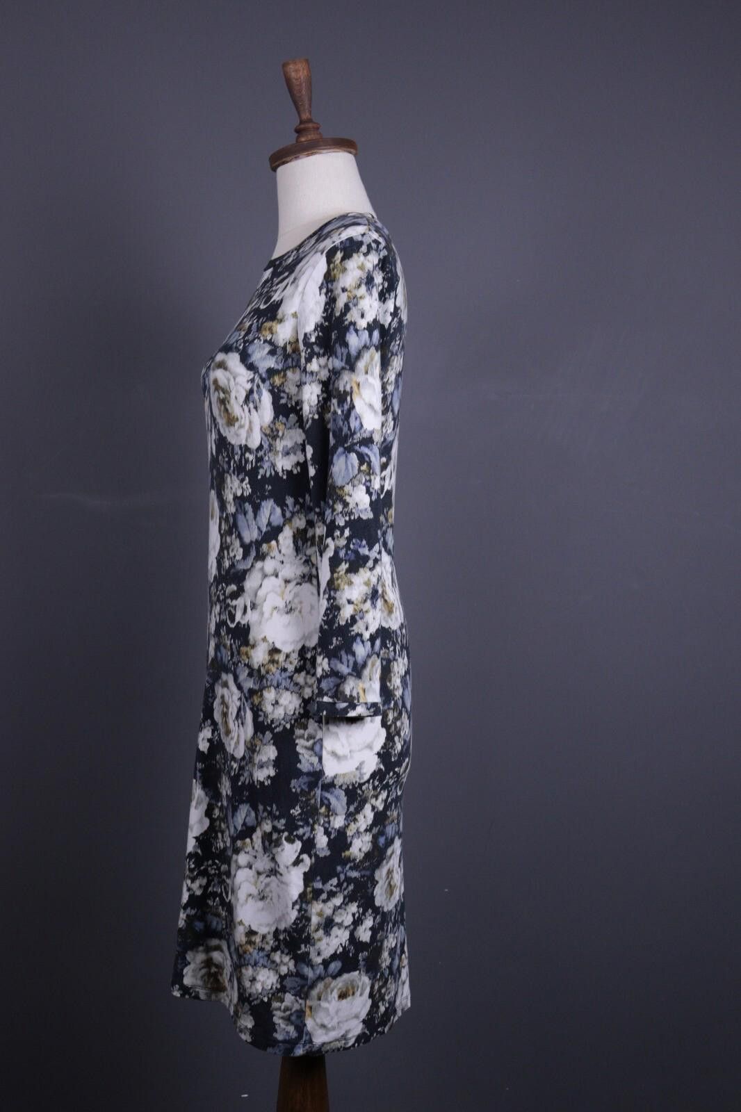 Designer Elise Gug Multicolor Floral Long Sleeve Sheath Dress Size 38 Size M / US 6-8 / IT 42-44 - 6 Thumbnail