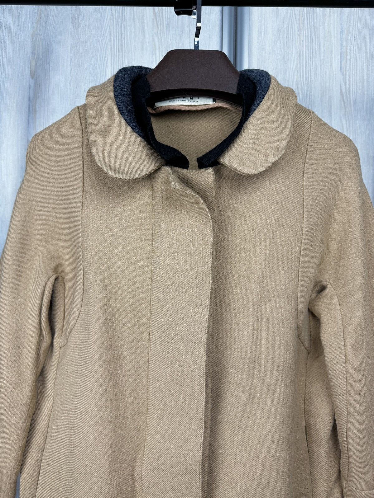 Marni Marni Women's Jacket Size 42 Tan 100% Wool Bomber Coat Size M / US 6-8 / IT 42-44 - 3 Thumbnail
