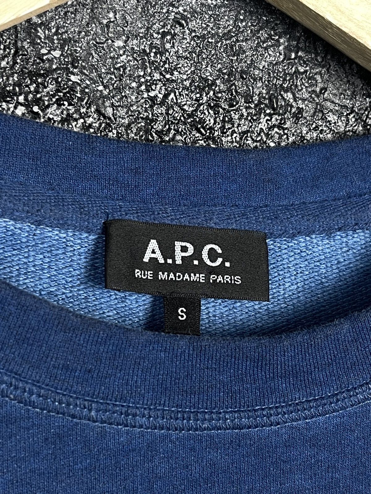 A.P.C. A.P.C. Vintage Blue Cotton Crew Neck Sweatshirt Size Small Size US S / EU 44-46 / 1 - 4 Thumbnail