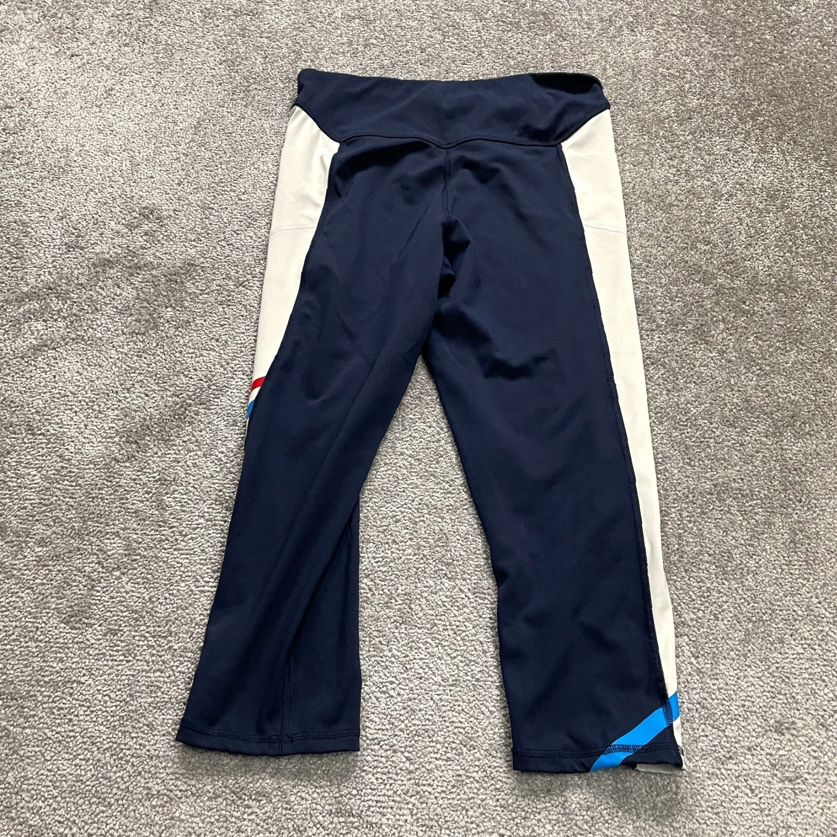 Champion Champion Leggings Womens 28 Blue Cropped High Rise Active Gym Athletic Run 28x21 C9 Size 28" / US 6 / IT 42 - 2 Thumbnail