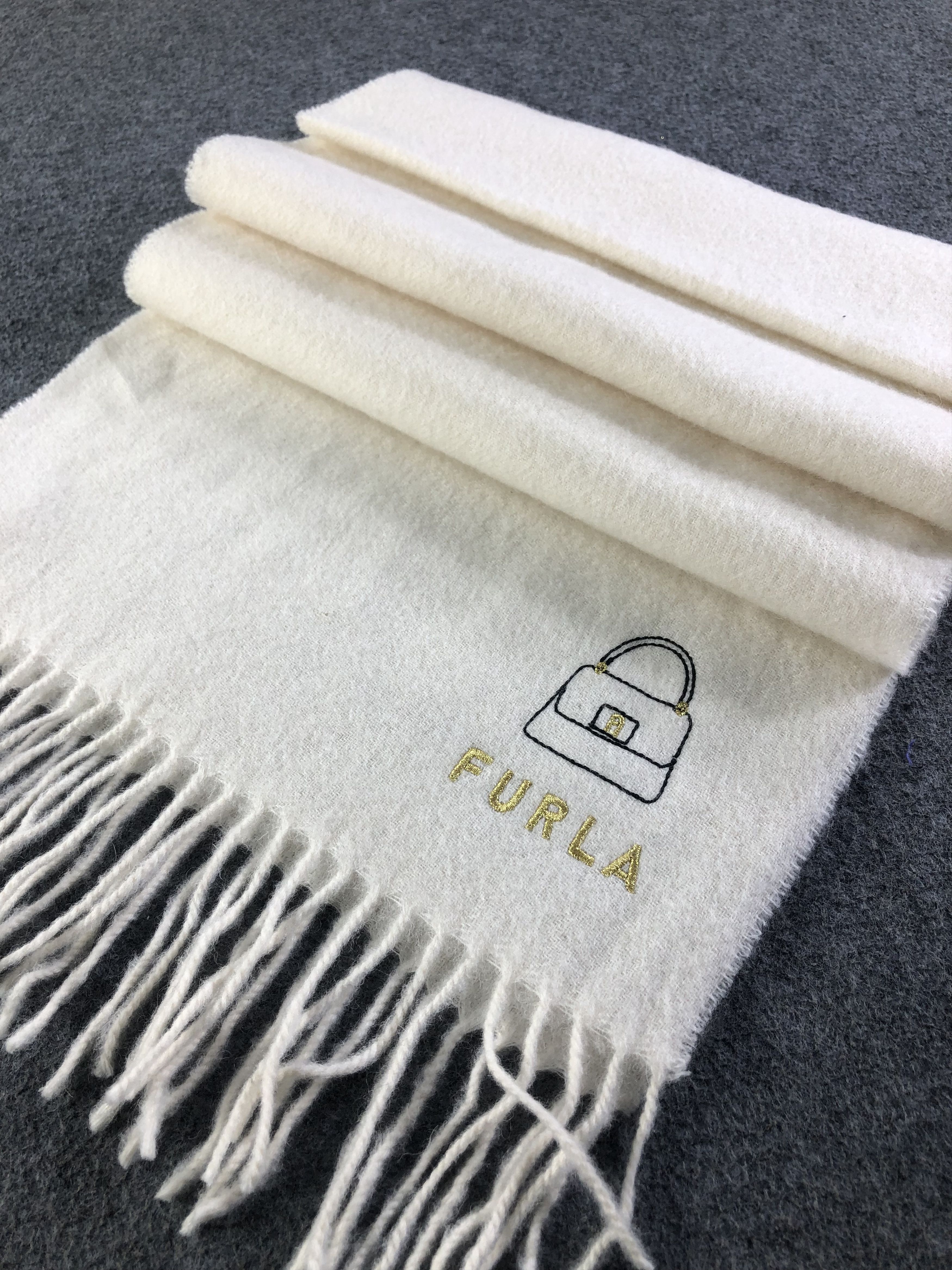 Furla × Vintage Furla Cashmere Scarf / Muffler / Neckwear SS1259 Size ONE SIZE - 3 Thumbnail