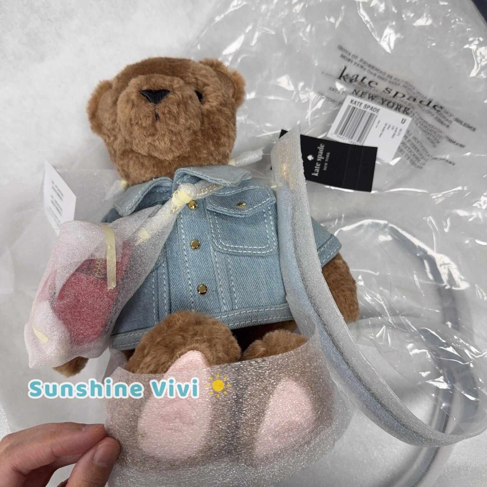 Kate Spade NWT Kate Spade Katie Bear Denim 3D Teddy Bear Crossbody Bag Size ONE SIZE - 10 Thumbnail