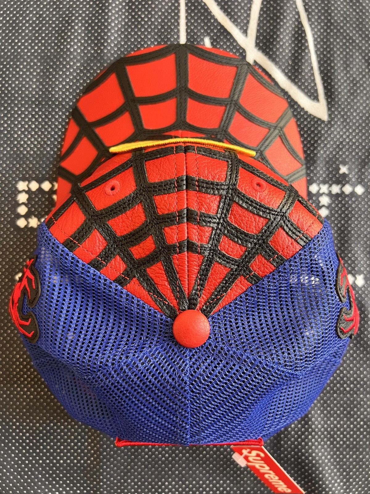 Supreme Vanson Leathers Spider-Man Mesh Back 6-Panel Hat cap