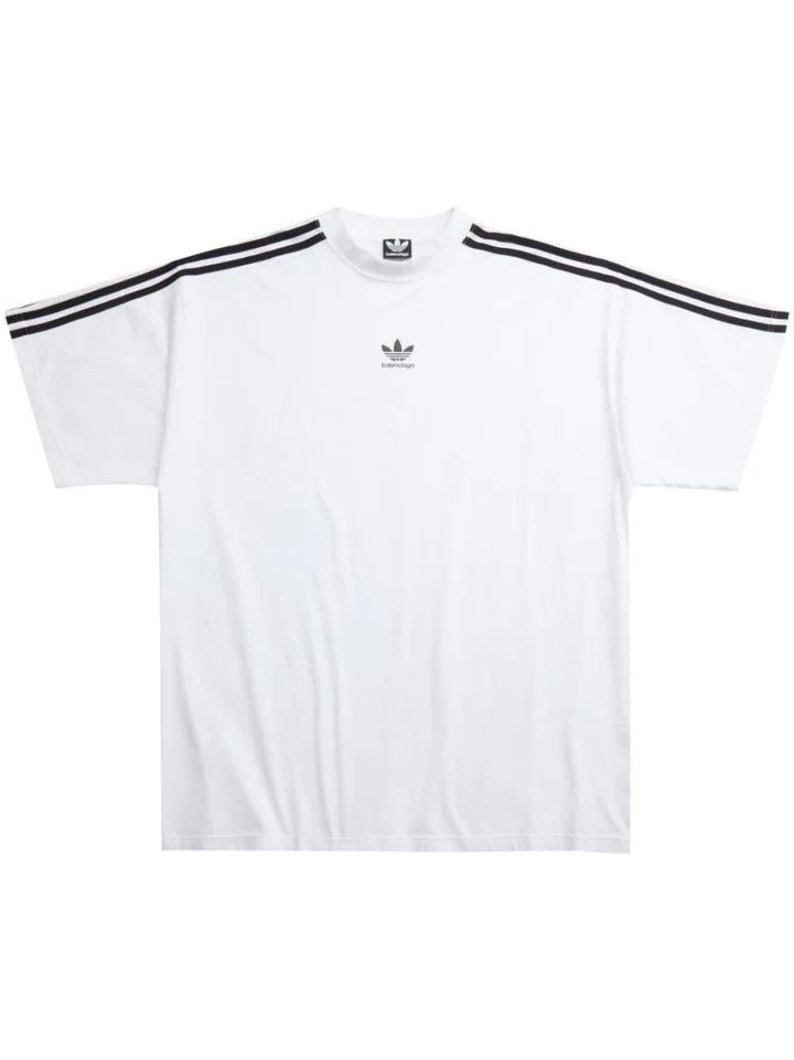 Adidas × Balenciaga o1la1rc1a0924 T- Shirt Oversized in White/Black Size US L / EU 52-54 / 3 - 1 Thumbnail
