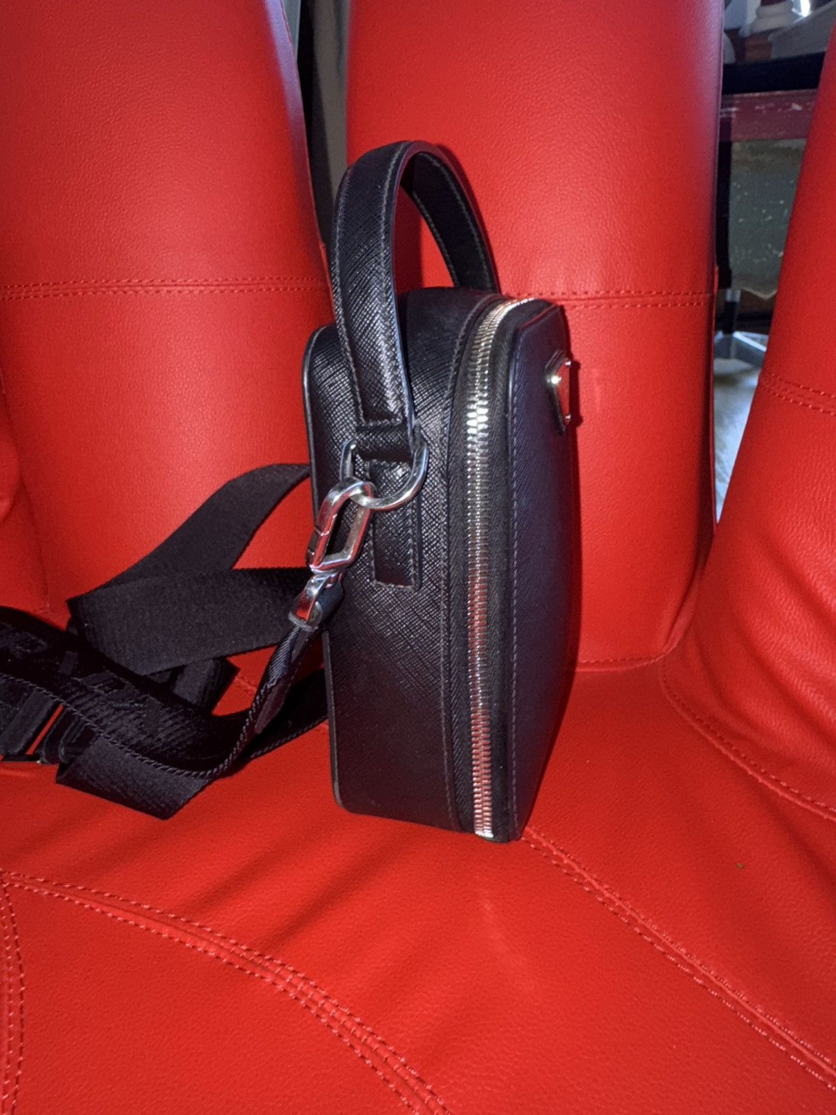 Prada Prada Saffiano Travel Brique Crossbody leather bag Size ONE SIZE - 2 Thumbnail