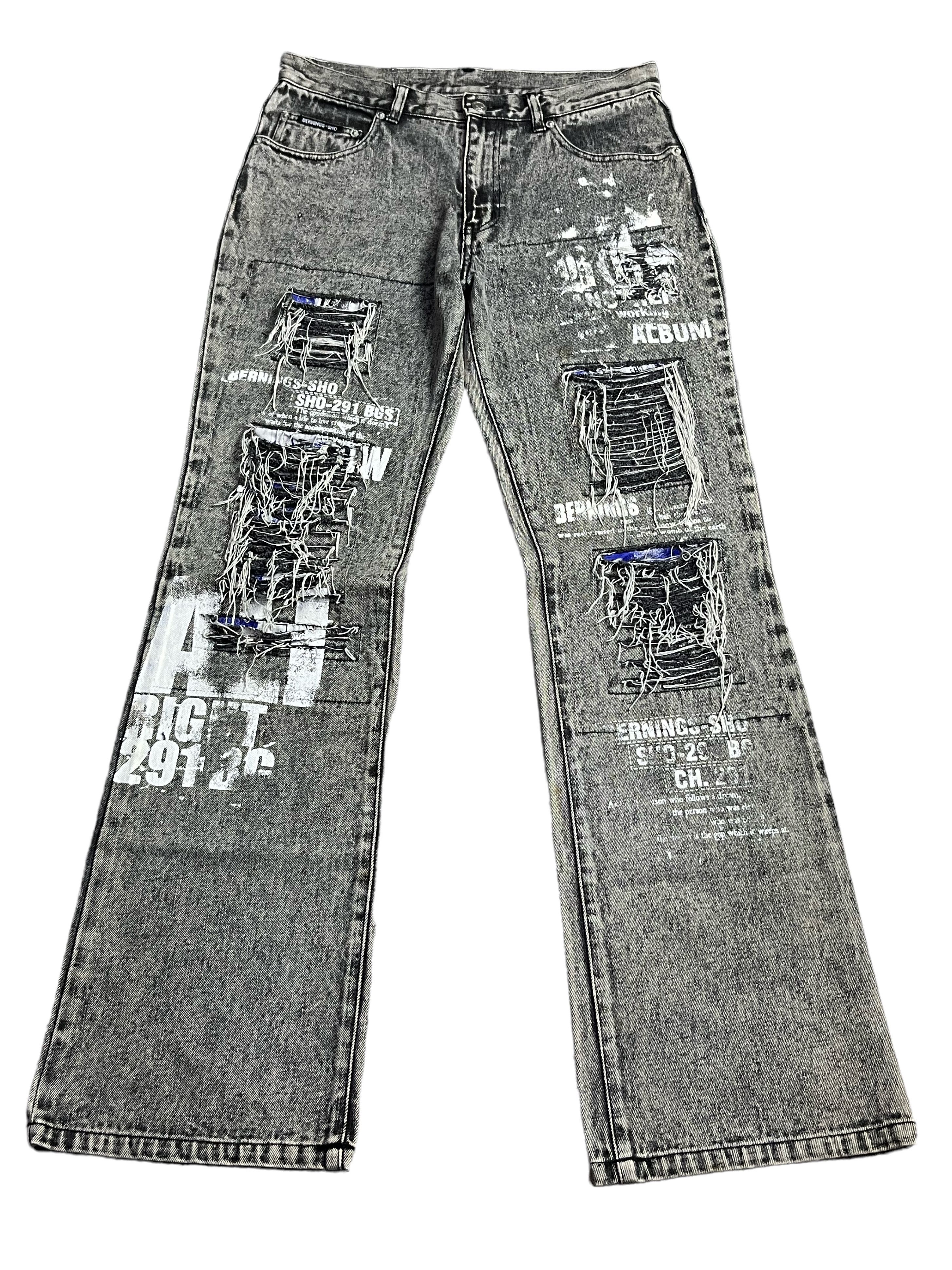 STUDIOUS × Seditionaries 90’s PUNK FLARE🔥STUDIO SHO Grunge Ripped Distressed Denim💥 Size 30" / US 8 / IT 44 - 3 Thumbnail