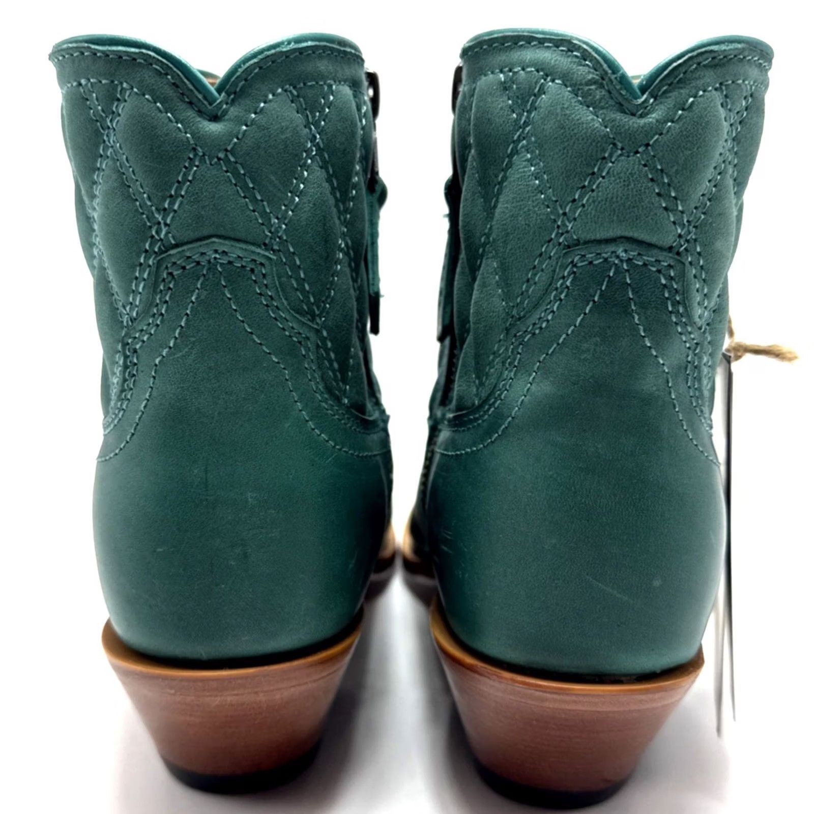 Twisted X Twisted X Bootie Women Blue Turquoise WSOB002 Size 8 B Leather Zip Ankle Western Steppin' Out Casual Size US 8 / IT 38 - 6 Thumbnail