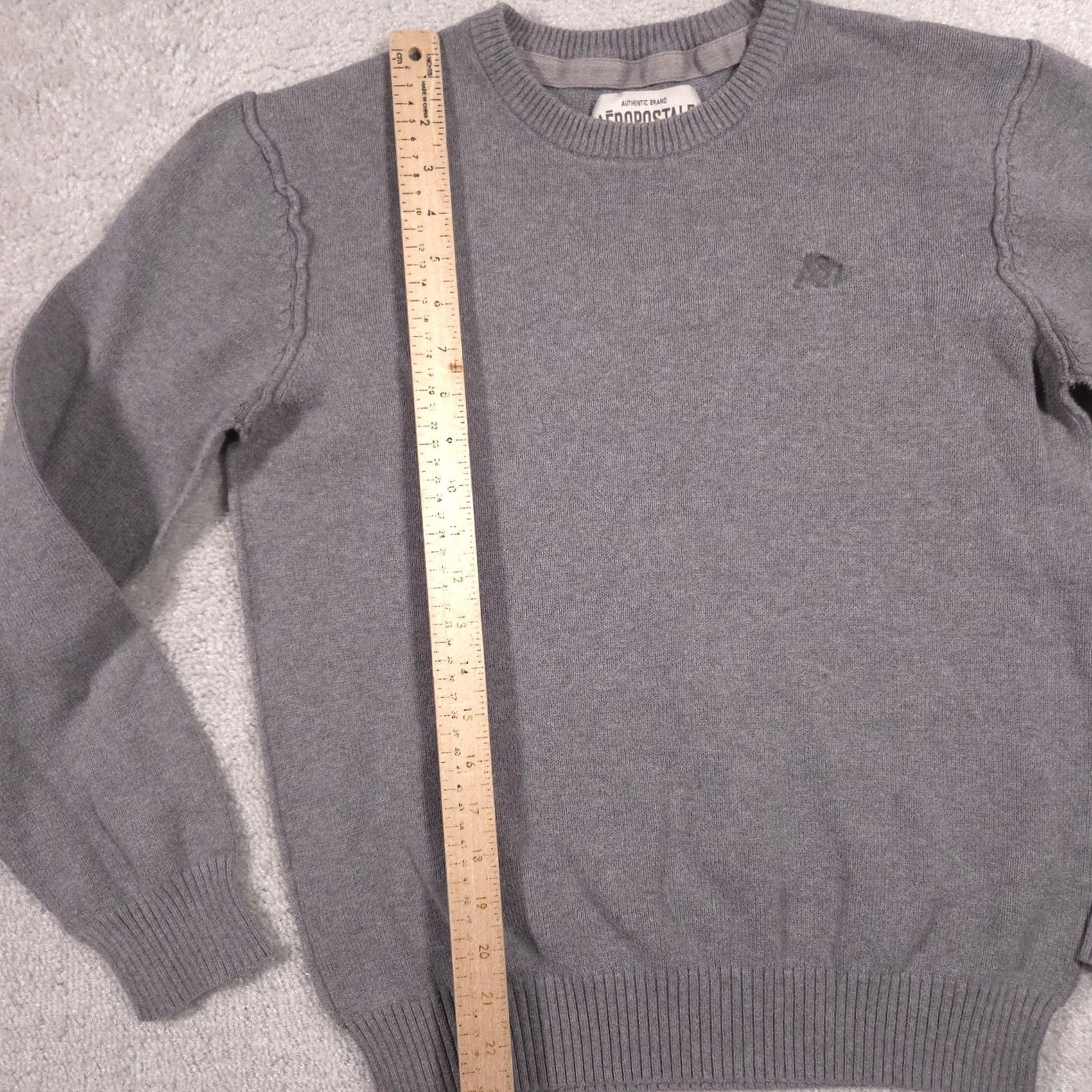 Aeropostale Aeropostale Sweater Womens Medium Gray Cotton Crewneck Pullover Long Sleeve Logo Size M / US 6-8 / IT 42-44 - 7 Thumbnail