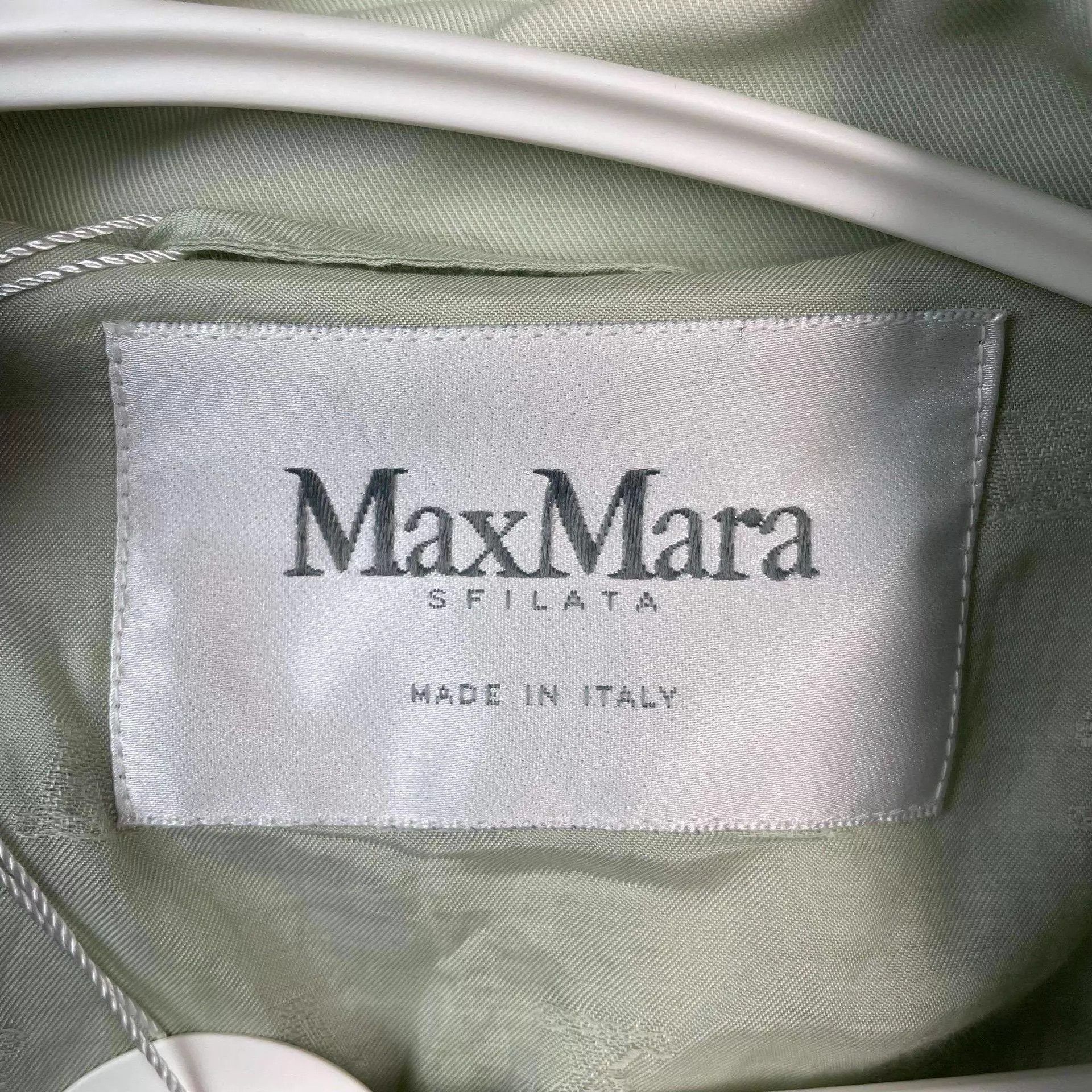 Max Mara MaxMara light green db long belted coat 38 Size S / US 4 / IT 40 - 7 Thumbnail