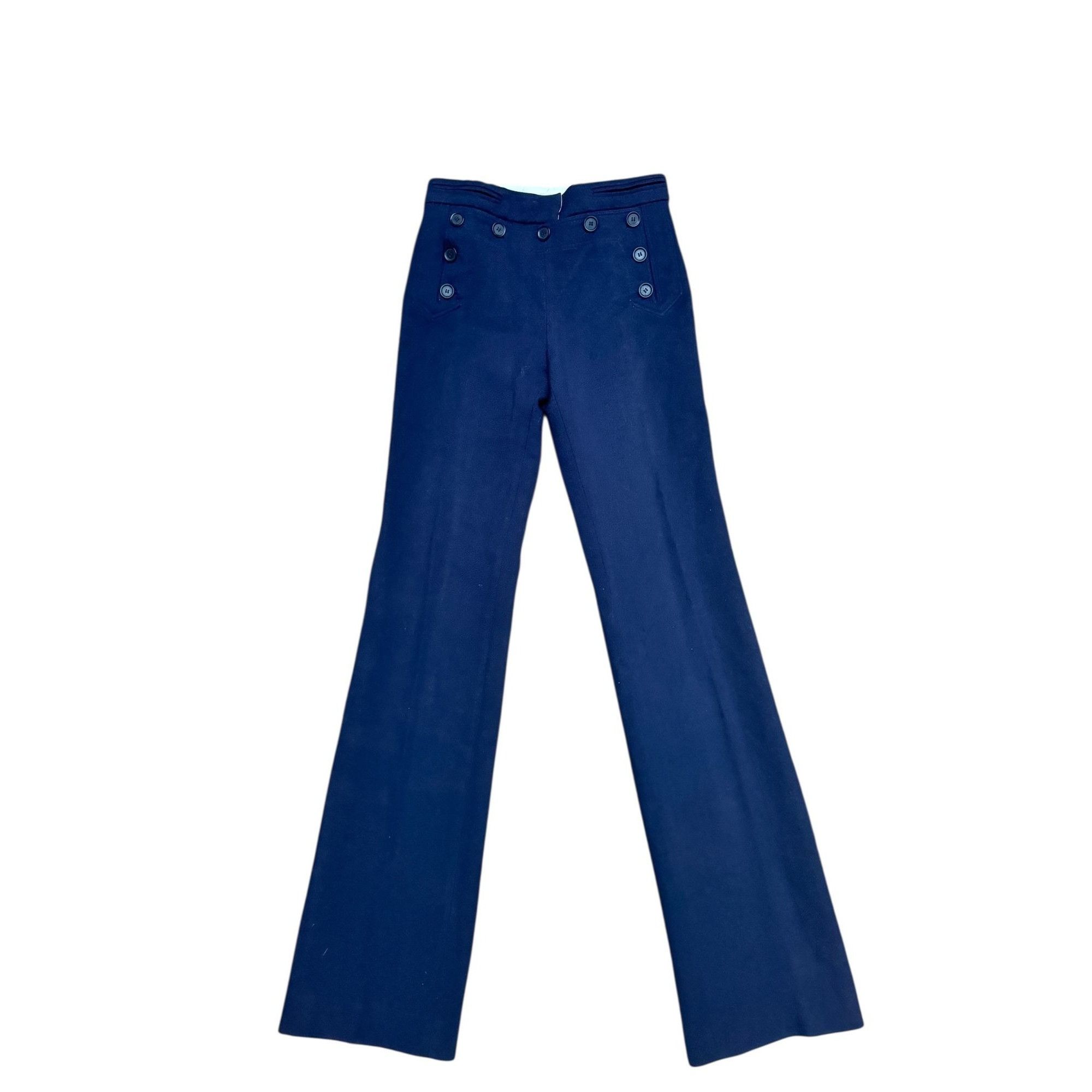 Celine Phoebe Philo Fall 2010 Runway Navy Wool Sailor Pants Size 27" / US 4 / IT 40 - 1 Thumbnail
