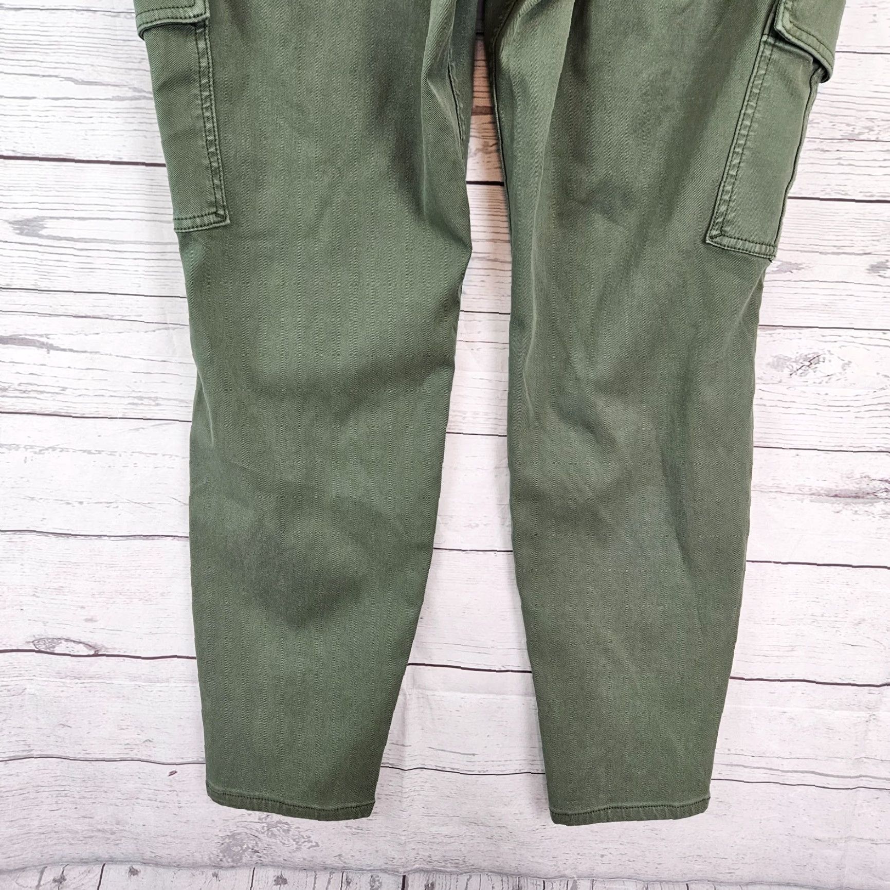 Spanx Spanx Womens Stretch Twill Ankle Cargo Pants 1X Green High Rise Size 40" / US 18 - 5 Thumbnail