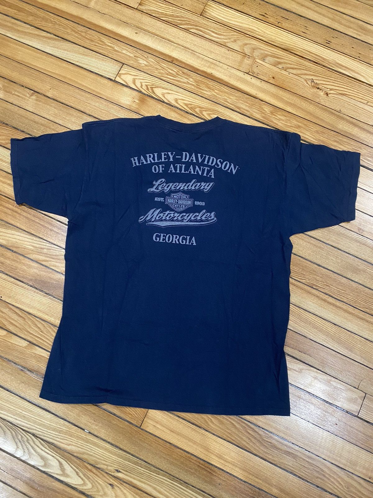 Harley Davidson × Vintage HD Atlanta Georgia XL pinup Tshirt Size US XL / EU 56 / 4 - 3 Thumbnail