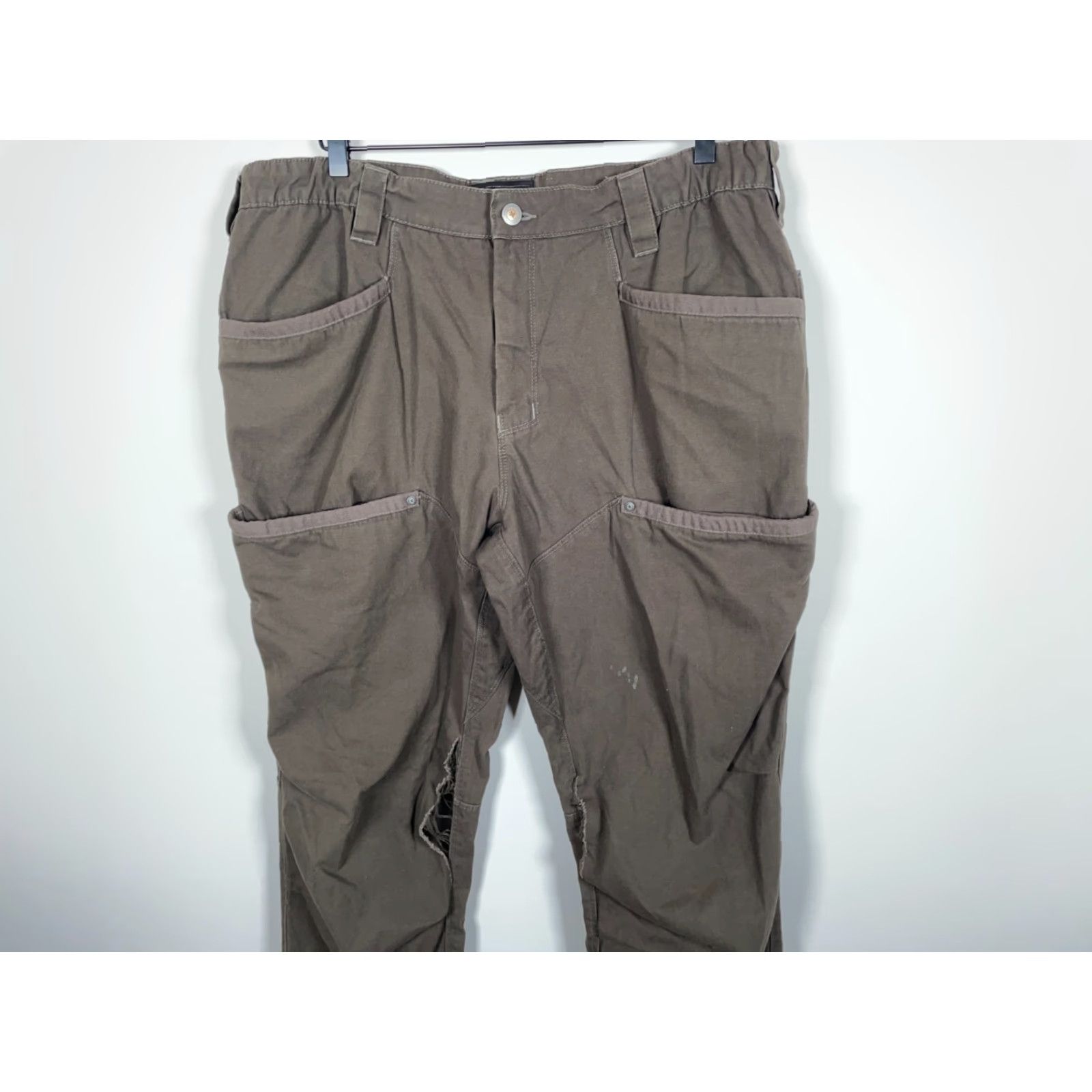 Vintage Vertx Travail Tactical Pants Men 38 x 34 Greenish Brown Cotton-Polyester Blend Zip Fly Carpenter Pockets Casual Outdoor Vintage: No (Flaws) Size US 38 / EU 54 - 4 Thumbnail
