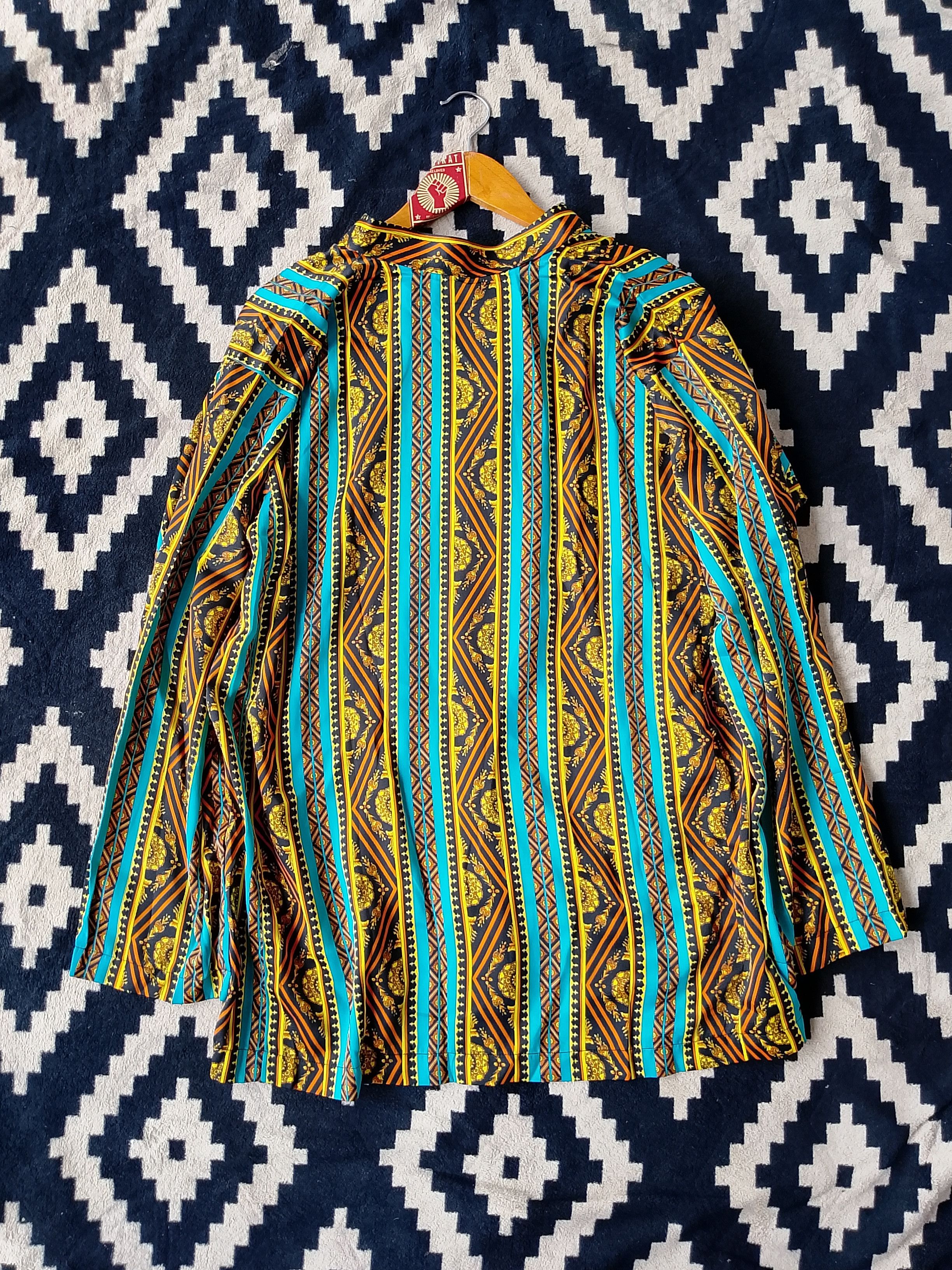 Vintage Vintage Sambalpuri Ornate Turquoise & Gold Kurta Shirt Size US L / EU 52-54 / 3 - 5 Thumbnail