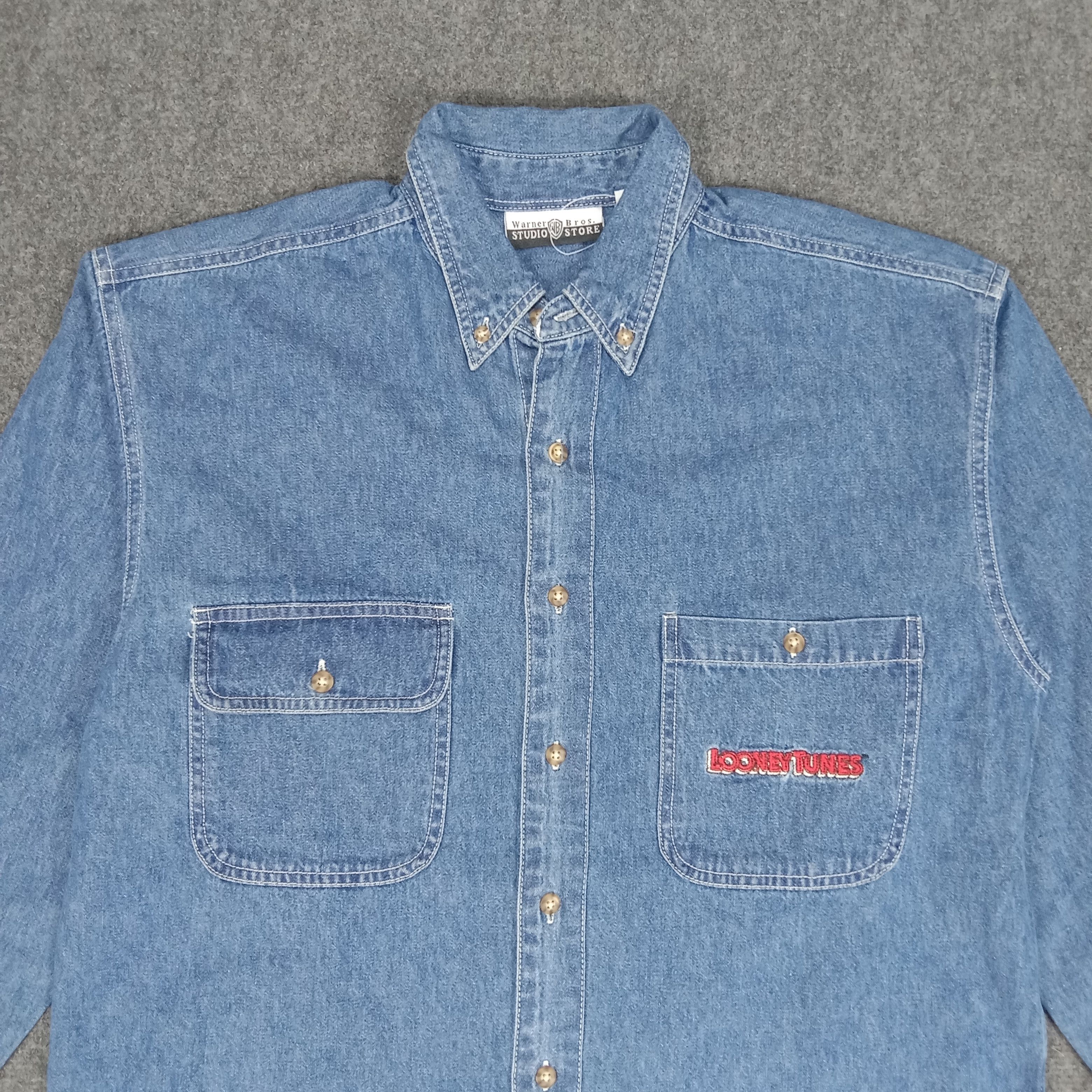 Cartoon Network × Vintage Looney Tunes Embroidery Logo Cartoon Shirt Button Up Size US L / EU 52-54 / 3 - 5 Thumbnail