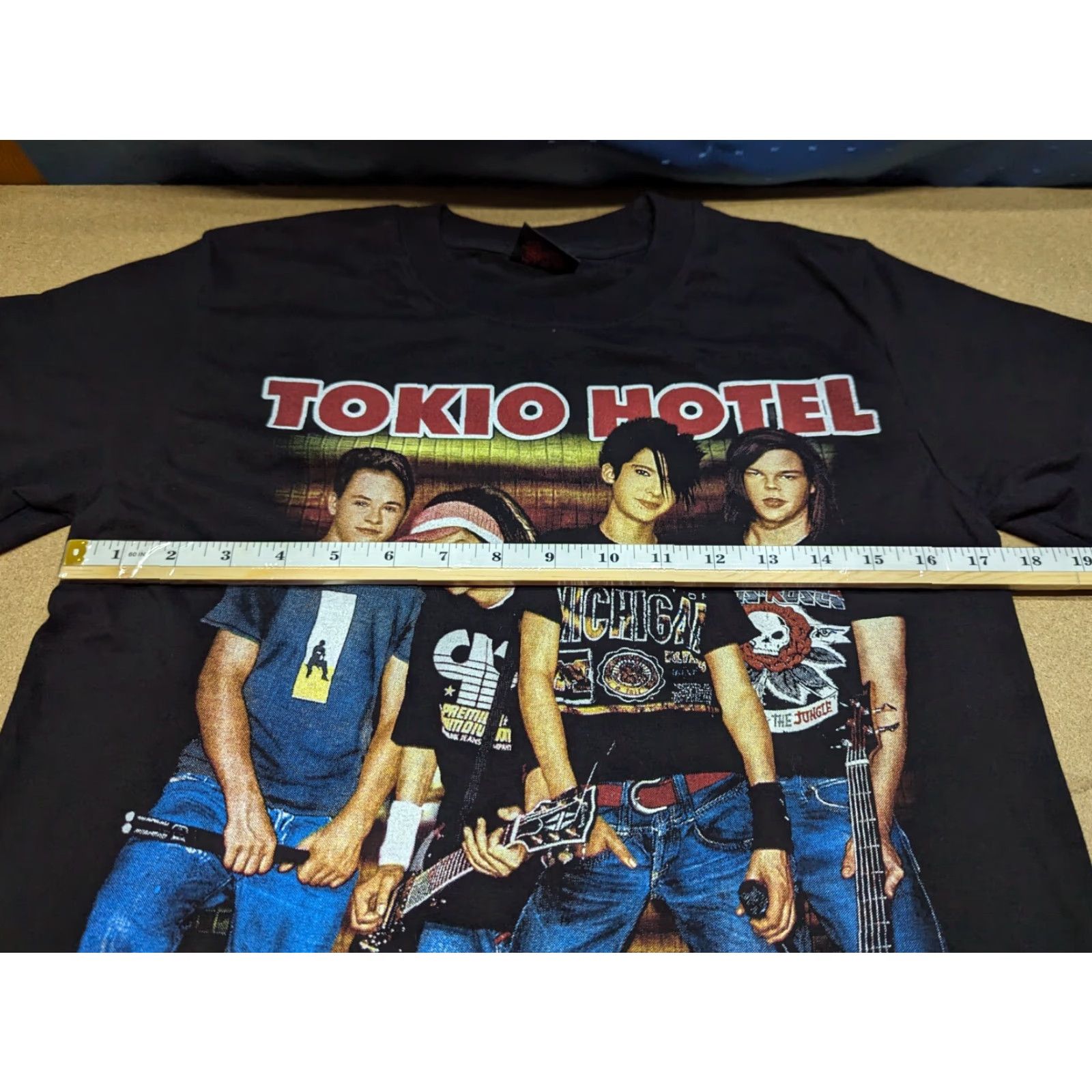Vintage Tokio Hotel Vintage Shirt Mens Medium Band Tee Music Pop Rock Tokyo Thunder T-Shirt Unisex Adults Short Sleeve Round Neck Black 90s Concert Size US M / EU 48-50 / 2 - 7 Thumbnail